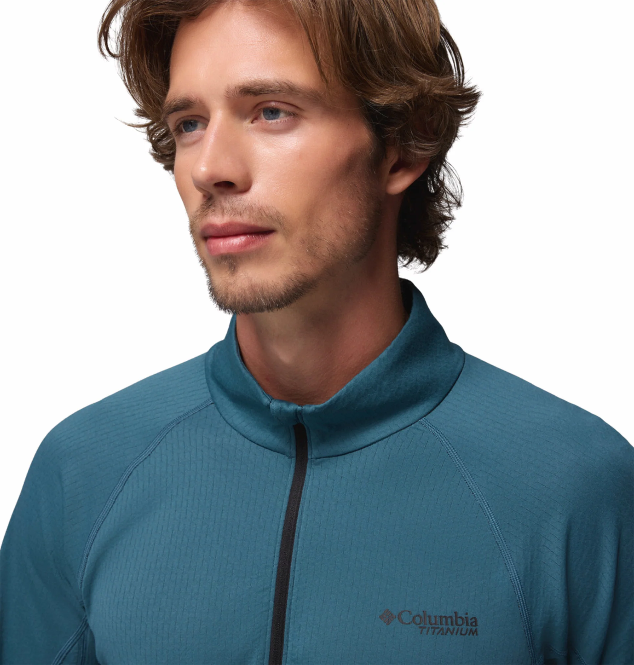 Columbia Men Teal OmniShade UPF 50 DriVenture Sweatshirt - Image 8