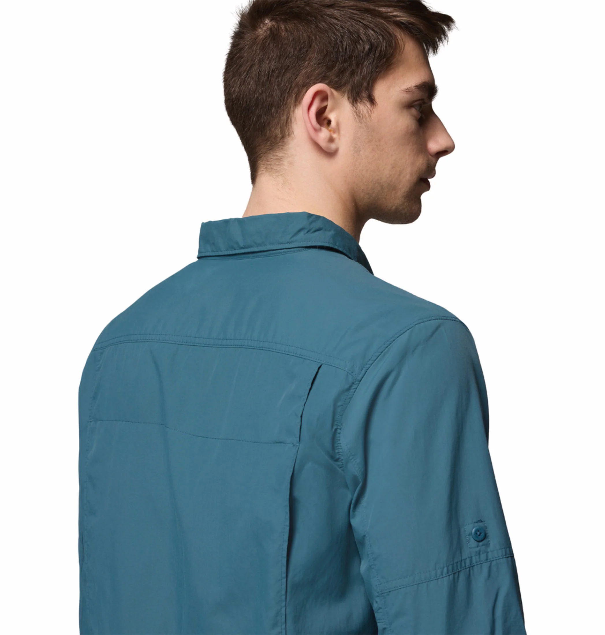 Columbia Men Teal OmniShade UPF 50 Silver Ridge 2.0 Long Sleeve Shirt - Image 8
