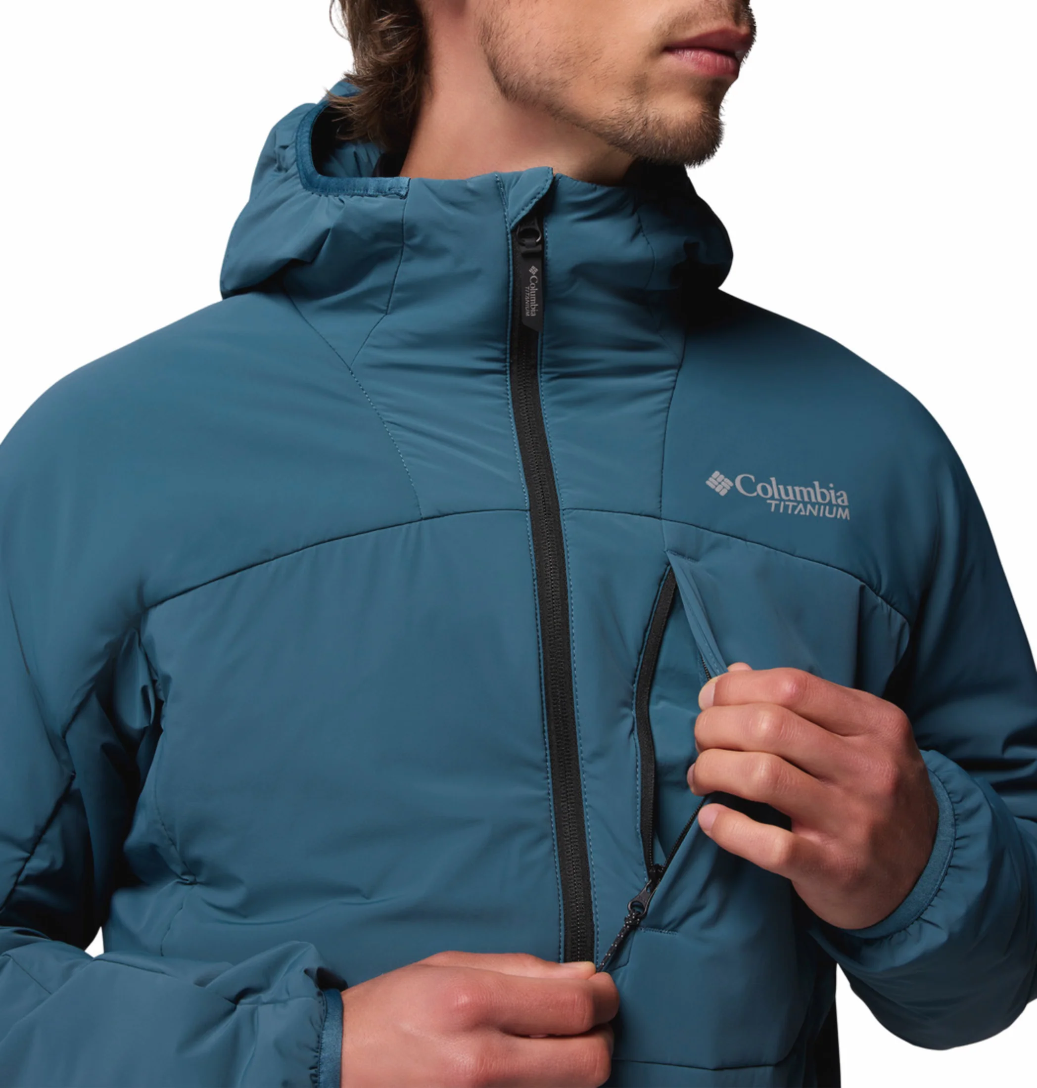 Columbia Men Teal OmniShield Silver Leaf Lite Down Jacket - Image 9