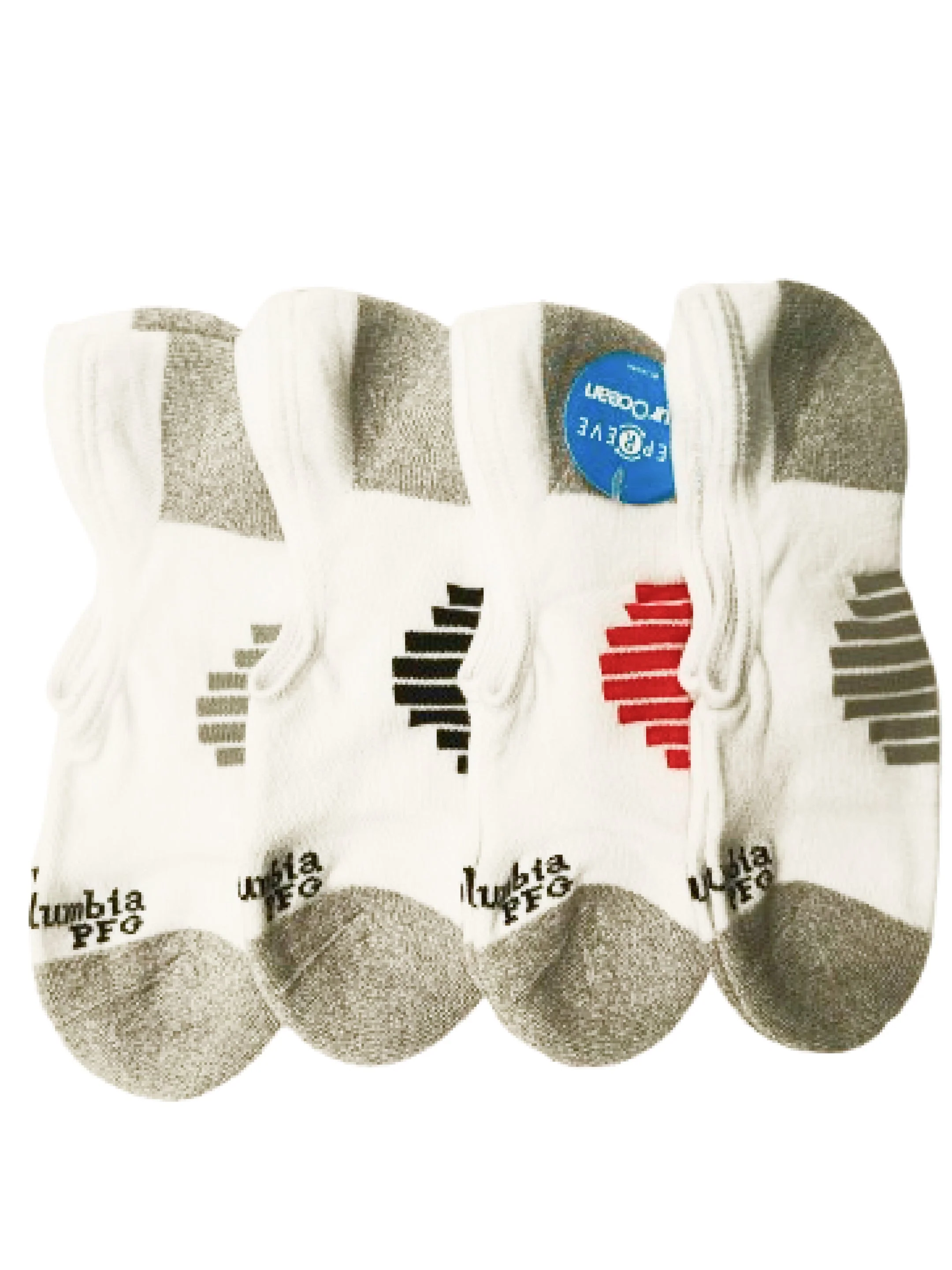 Columbia Men White 4P PFG Eclps Liner Socks - Pack of 2 - Image 2
