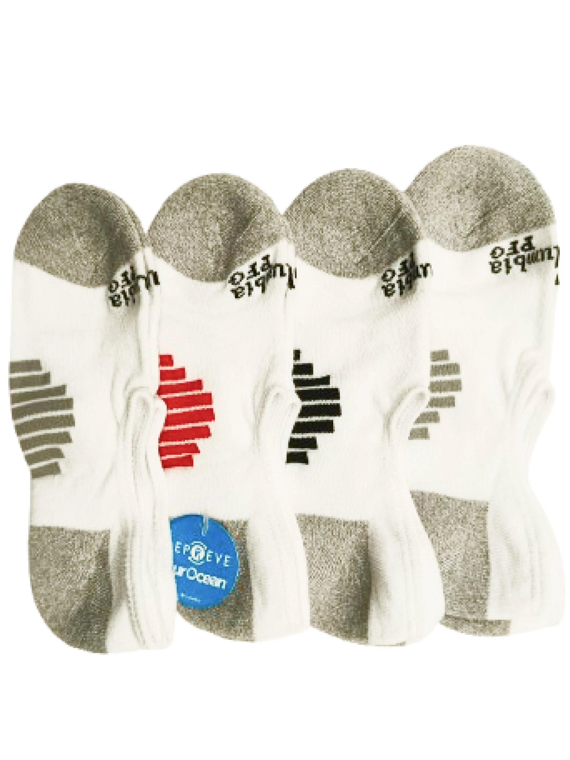 Columbia Men White 4P PFG Eclps Liner Socks - Pack of 2 - Image 5