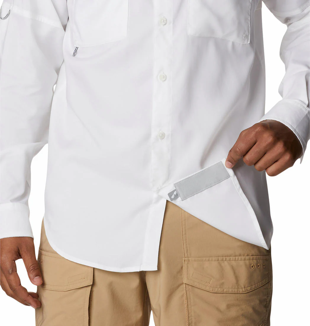 Columbia Men White Blood and Guts IV Woven LS (Sun Protection) - Image 7