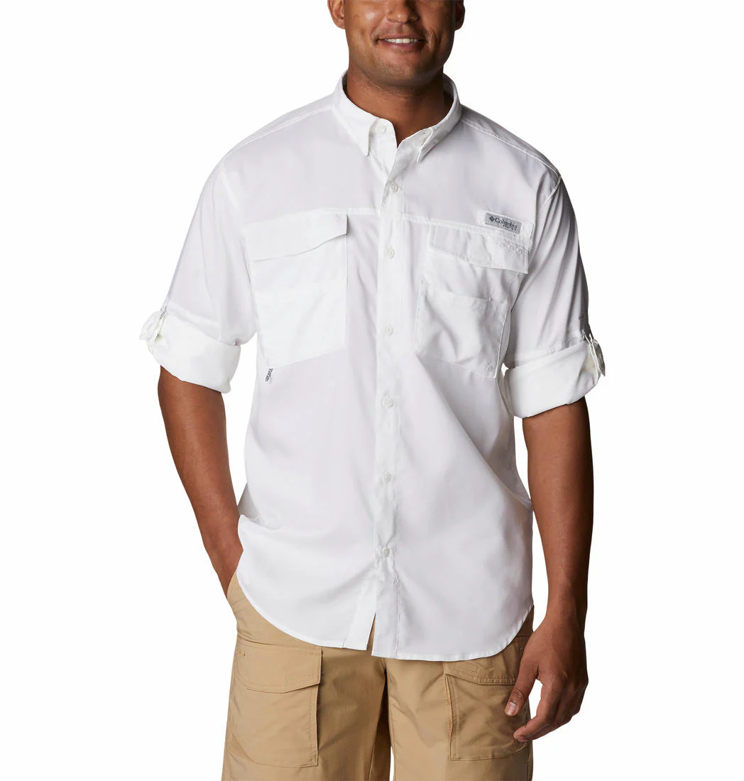 Columbia Men White Blood and Guts IV Woven LS (Sun Protection) - Image 8