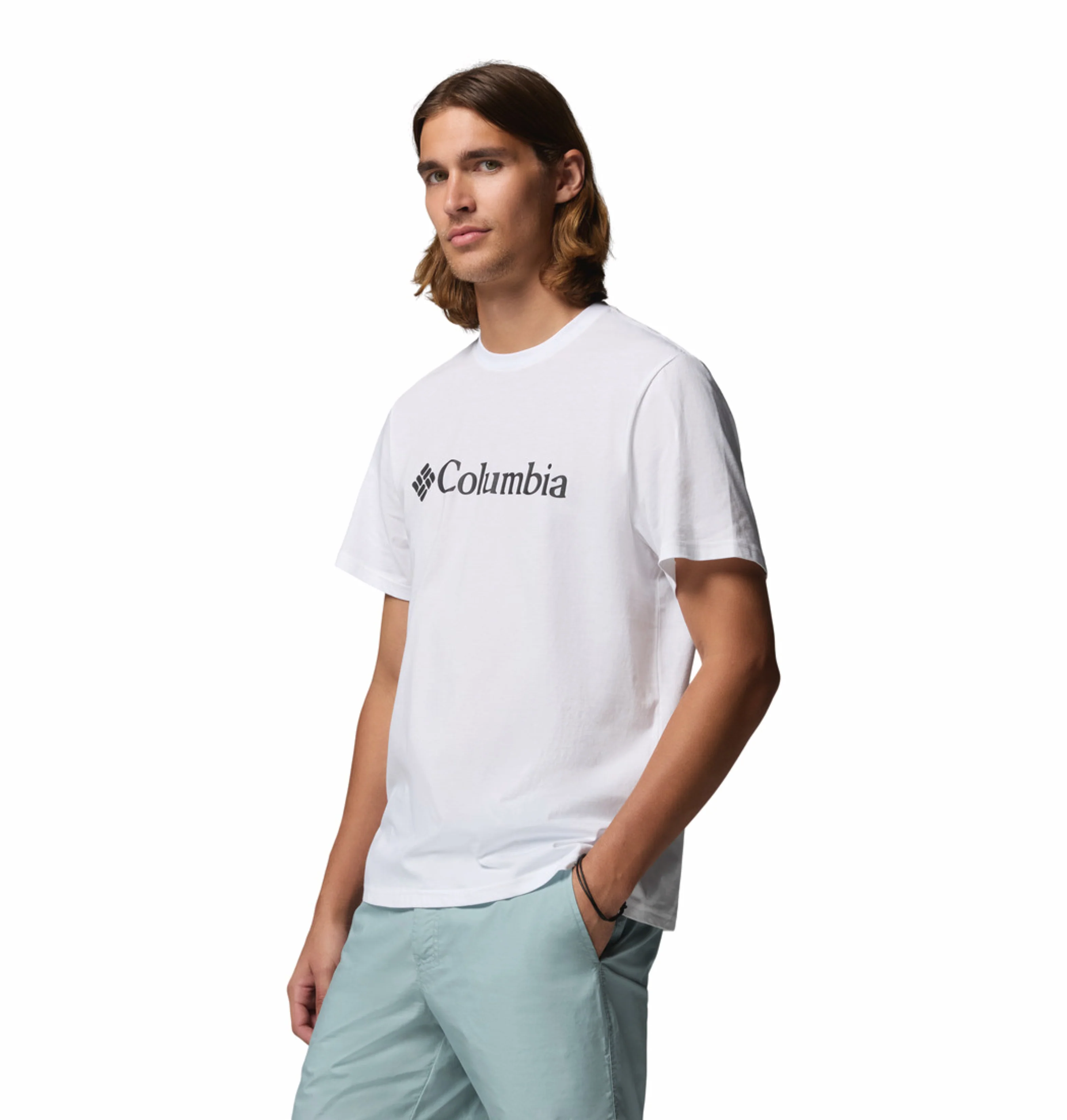 Columbia Men White CSC Basic Logo Tshirt - Image 5