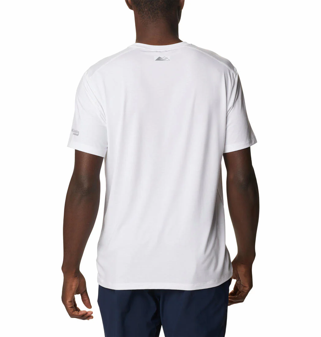 Columbia Men White M Endless Trail Running Tech Tee - Image 2