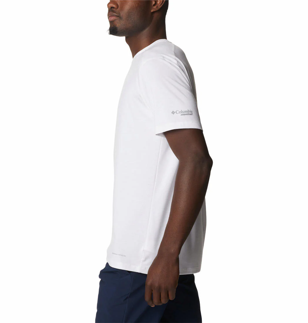 Columbia Men White M Endless Trail Running Tech Tee - Image 4