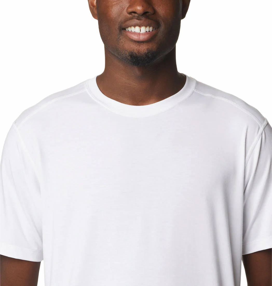 Columbia Men White M Endless Trail Running Tech Tee - Image 5