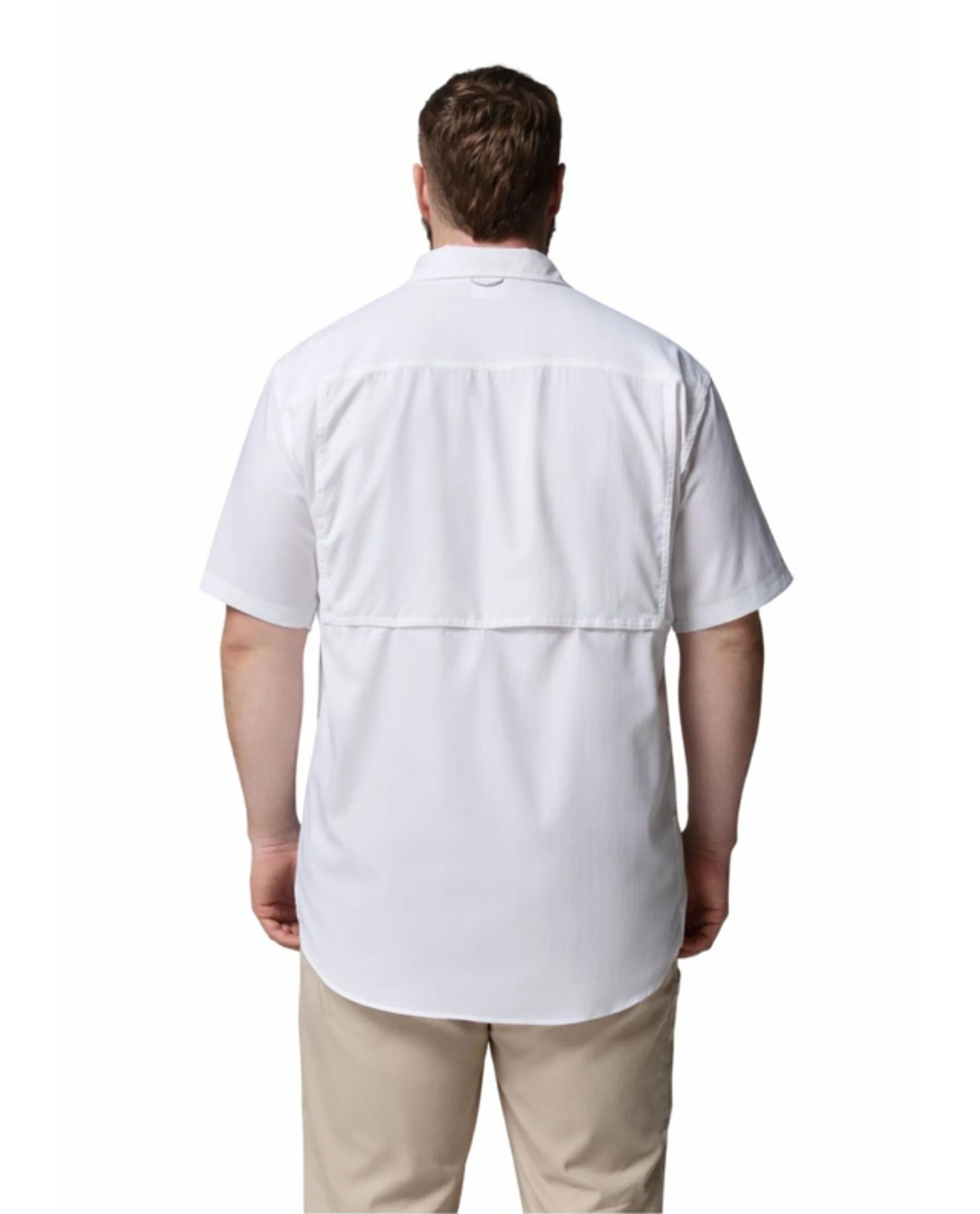 Columbia Men White Omni-Shade Silver Ridge Utility II Short Sleeve Shirt - Image 4