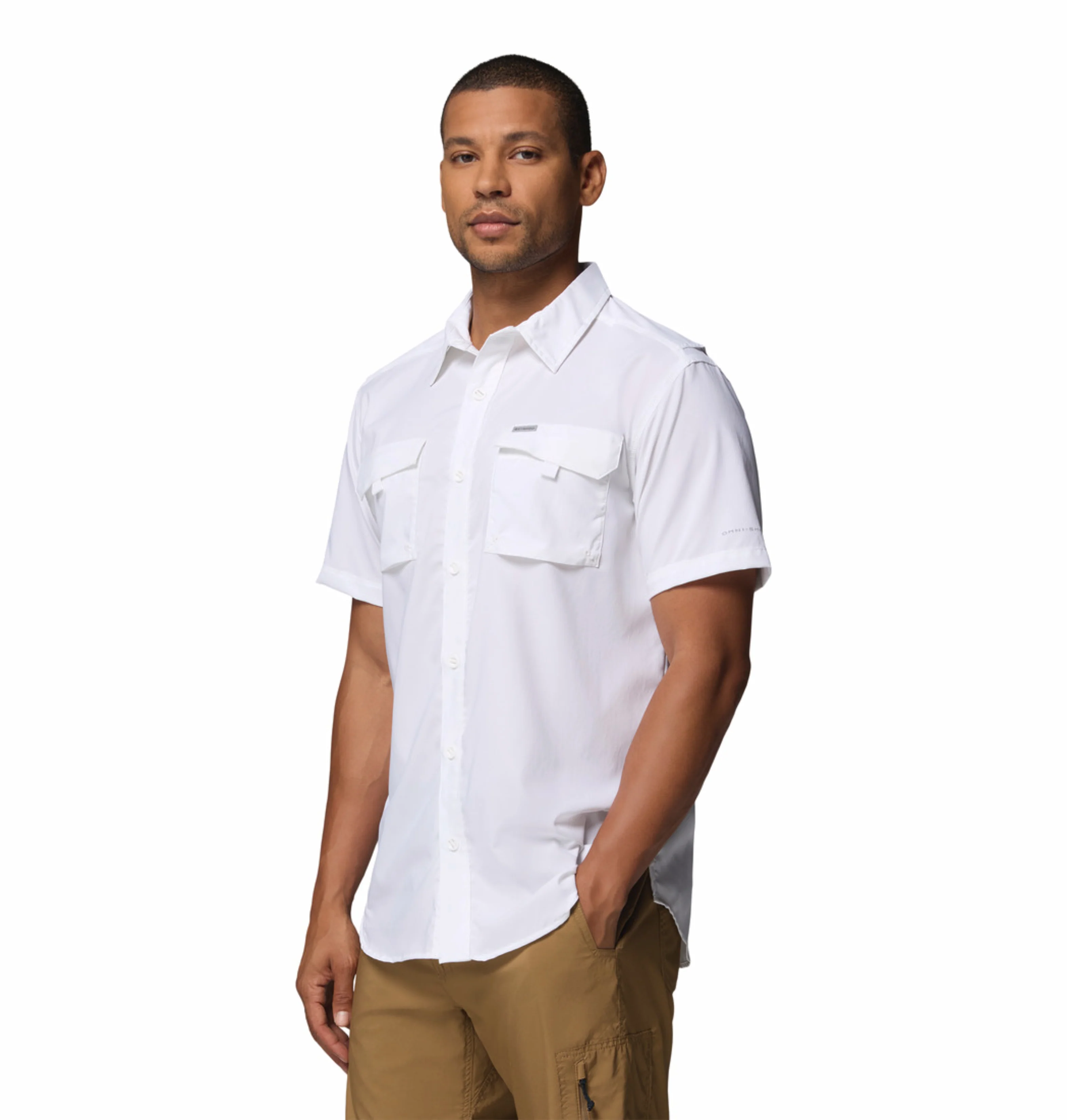 Columbia Men White Omni-Shade Silver Ridge Utility II Short Sleeve Shirt - Image 5