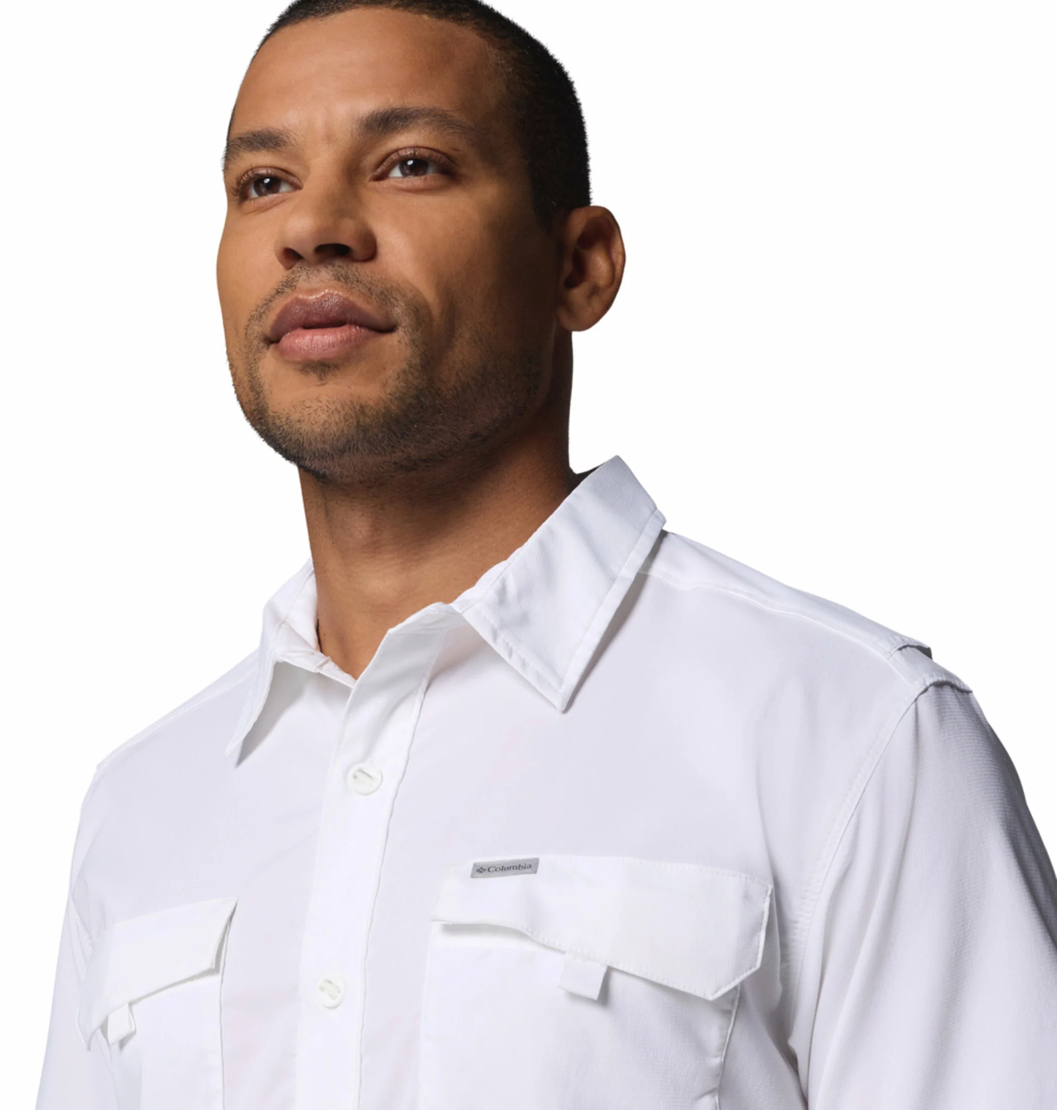 Columbia Men White Omni-Shade Silver Ridge Utility II Short Sleeve Shirt - Image 7