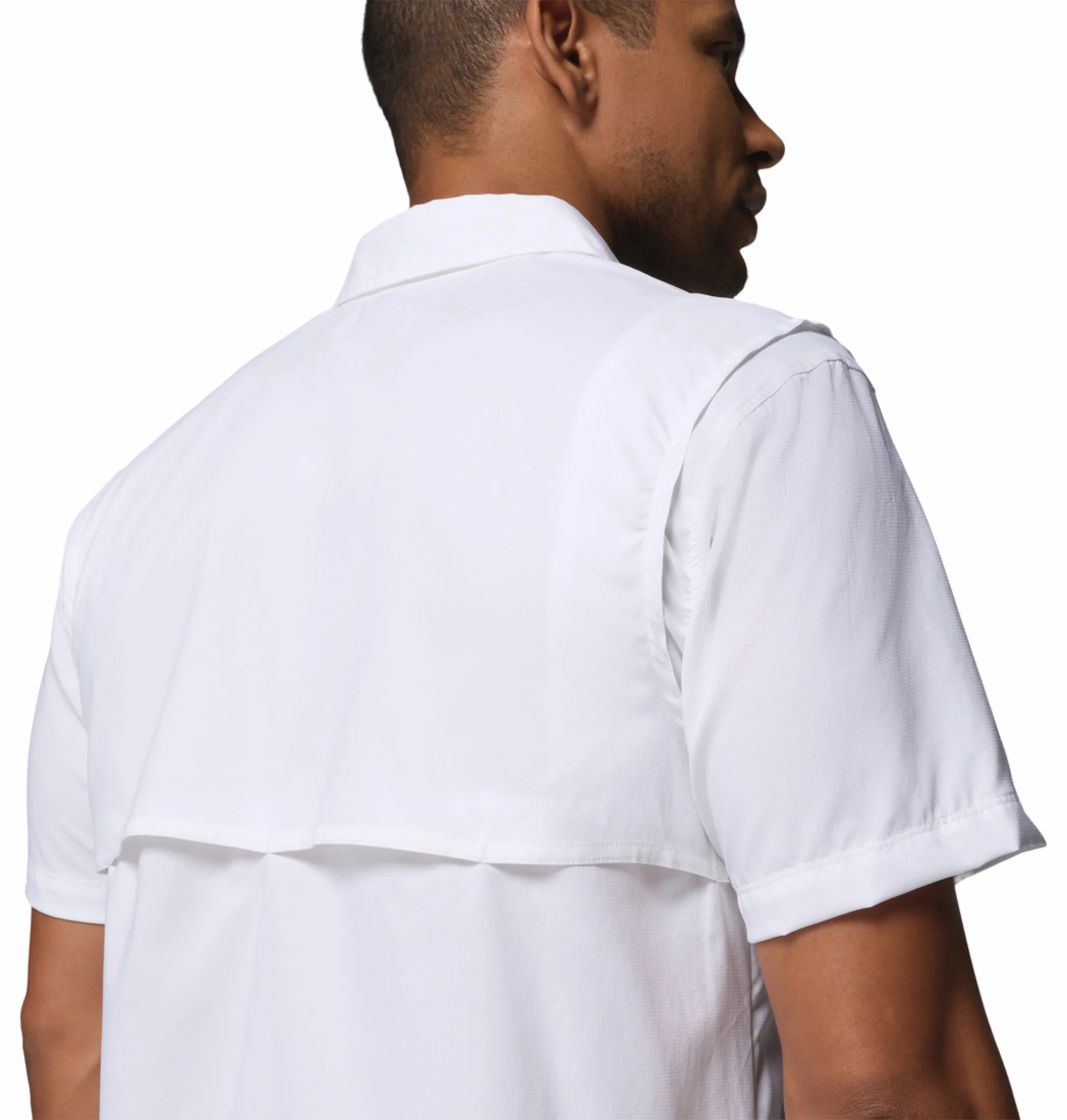 Columbia Men White Omni-Shade Silver Ridge Utility II Short Sleeve Shirt - Image 8