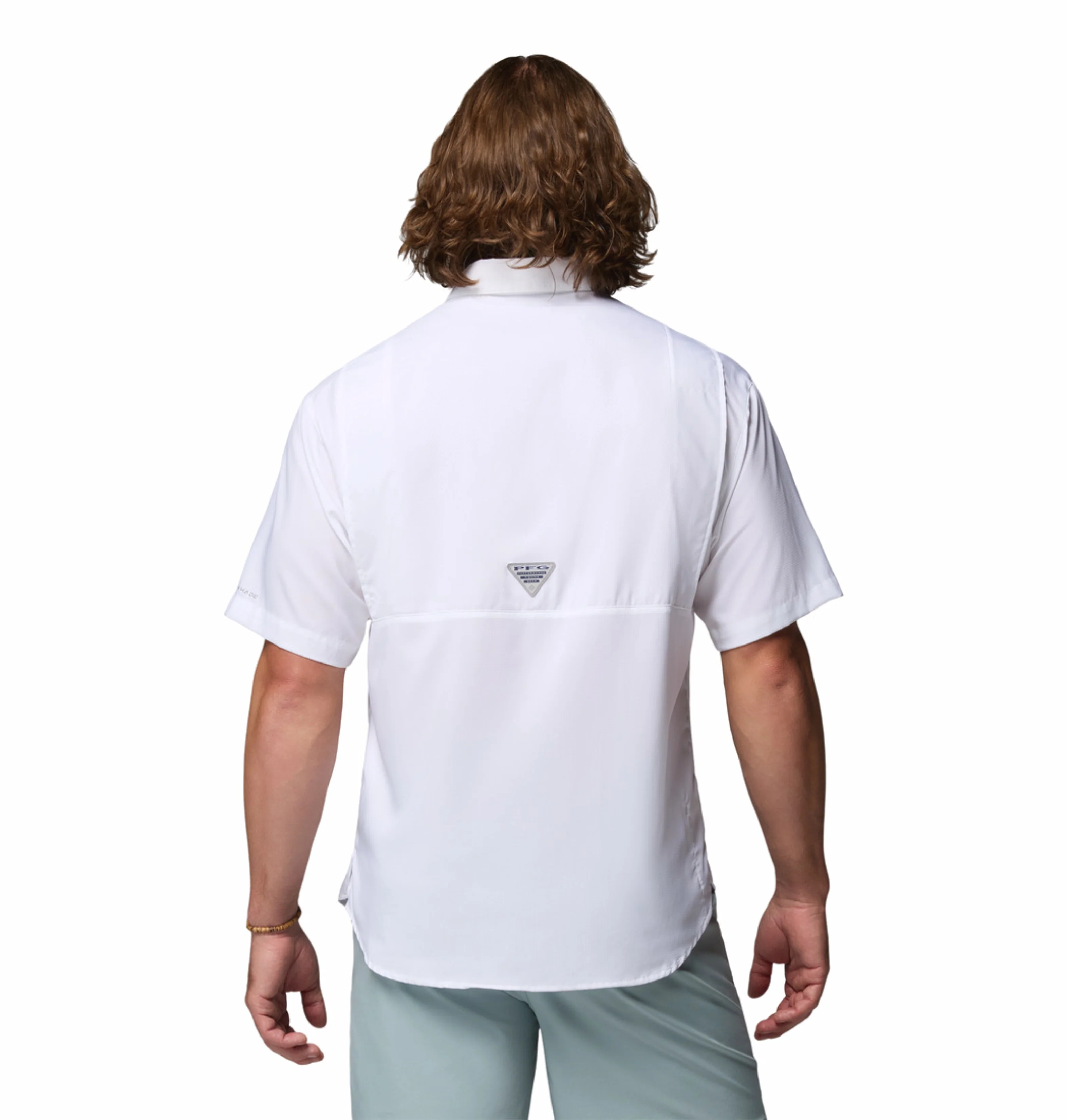 Columbia Men White Omni-Shade Tamiami II Short Sleeve Shirt - Image 4