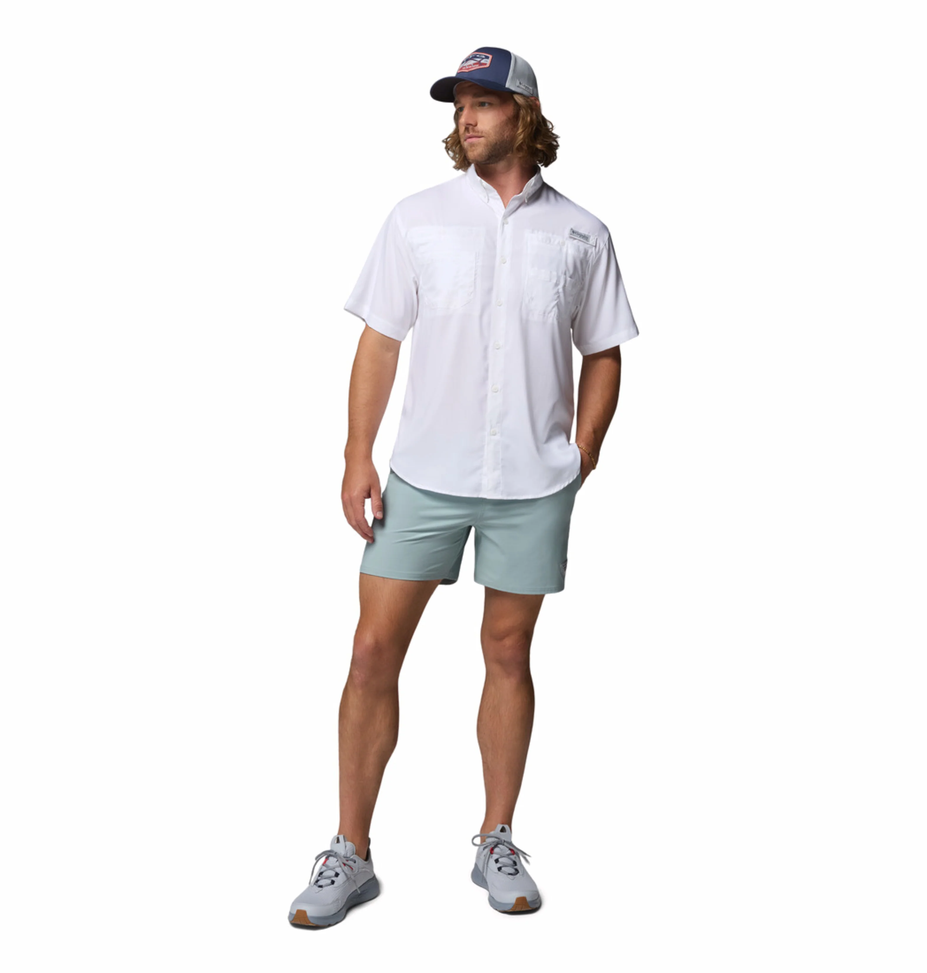 Columbia Men White Omni-Shade Tamiami II Short Sleeve Shirt - Image 6