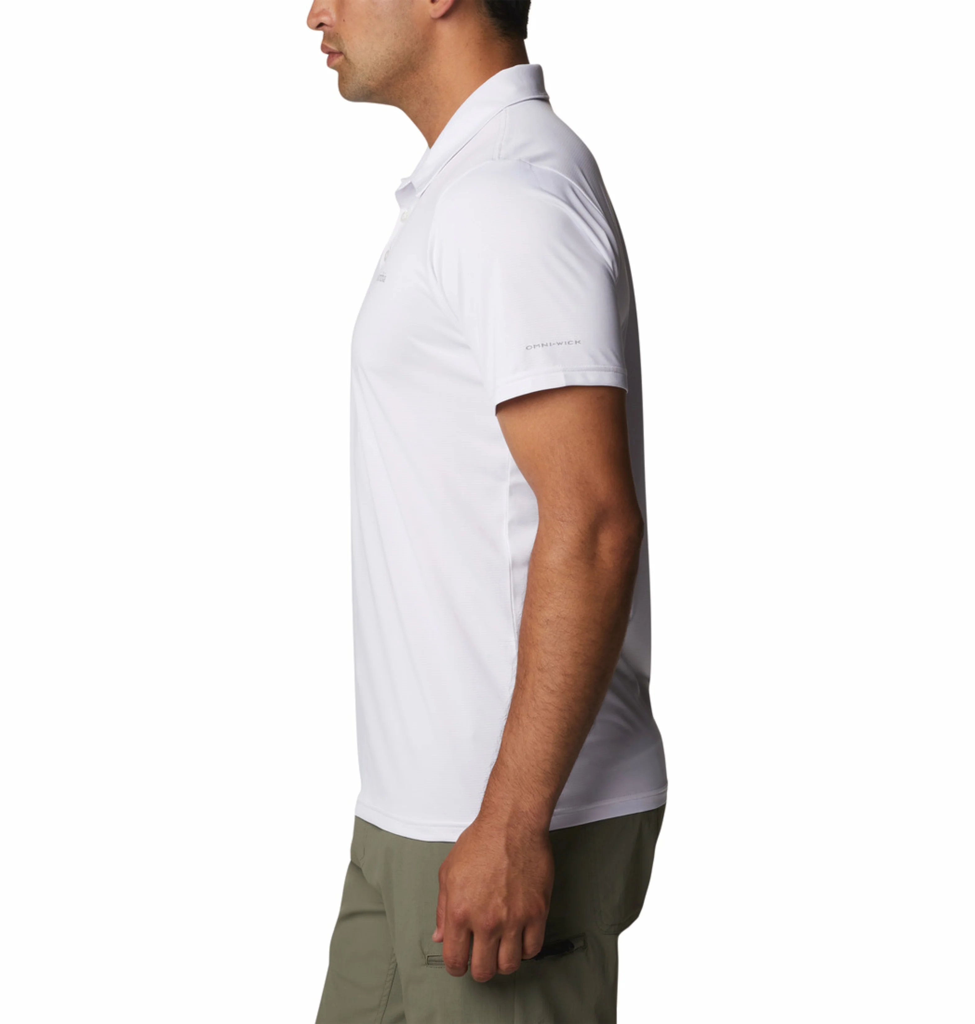 Columbia Men White Omni-Wick Hike Polo Tshirt - Image 5