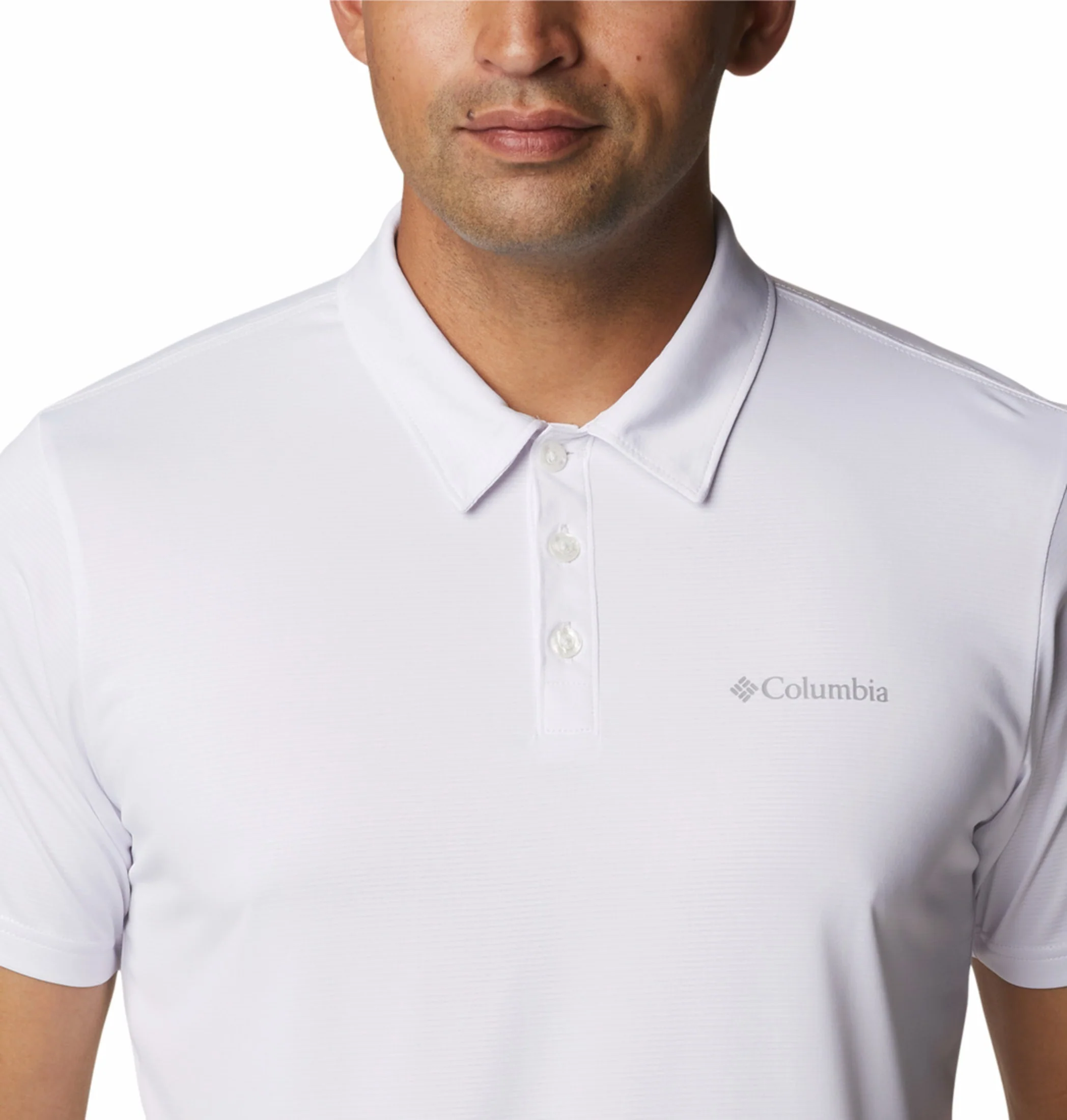 Columbia Men White Omni-Wick Hike Polo Tshirt - Image 6