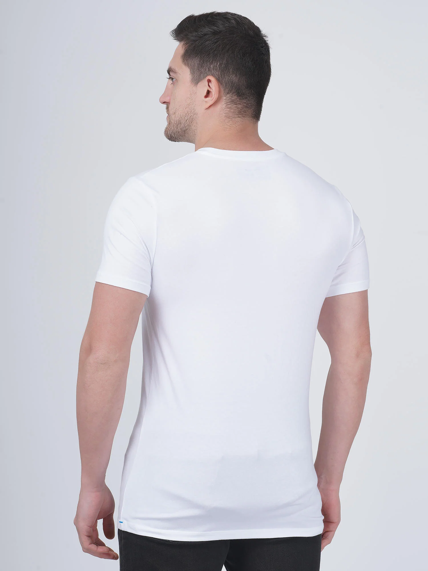 Columbia Men White 100% Pure Cotton Crew-Neck Tee Classic Fit 3 Pack Solid (Non Returnable) - Image 3