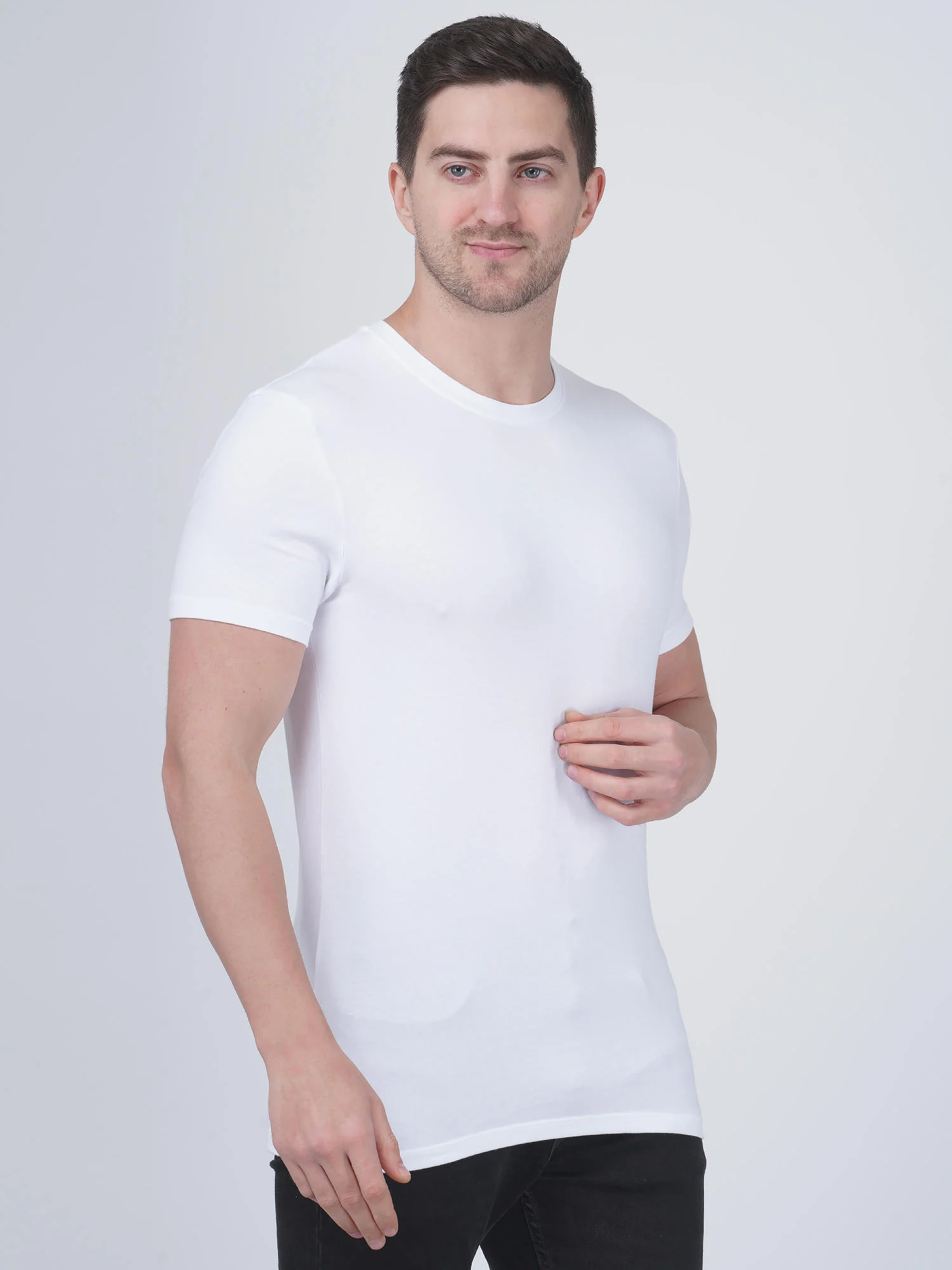 Columbia Men White 100% Pure Cotton Crew-Neck Tee Classic Fit 3 Pack Solid (Non Returnable) - Image 5