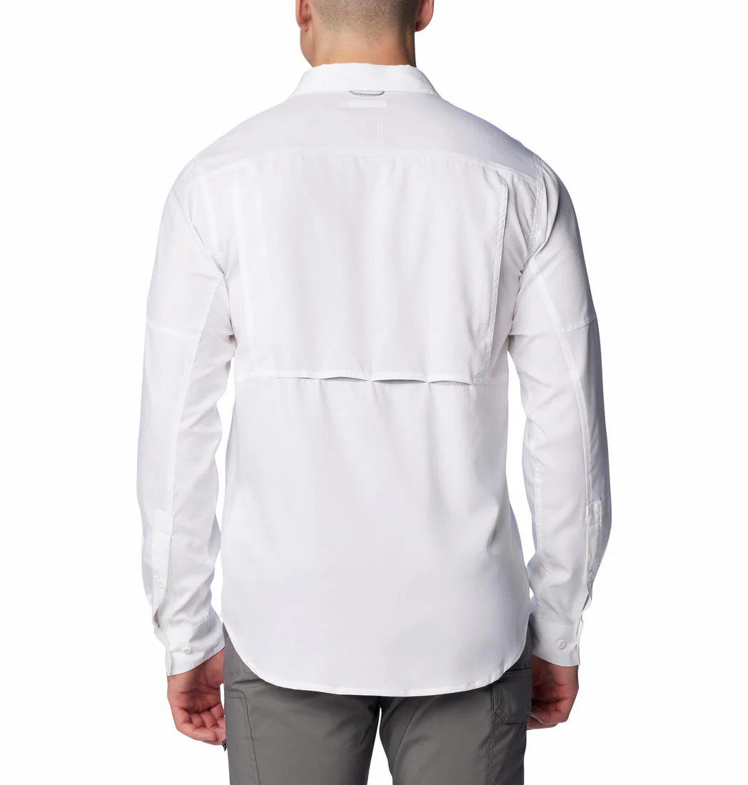 Columbia Men White Silver Ridge Utility Lite Long Sleeve (Sun Protection) - Image 4