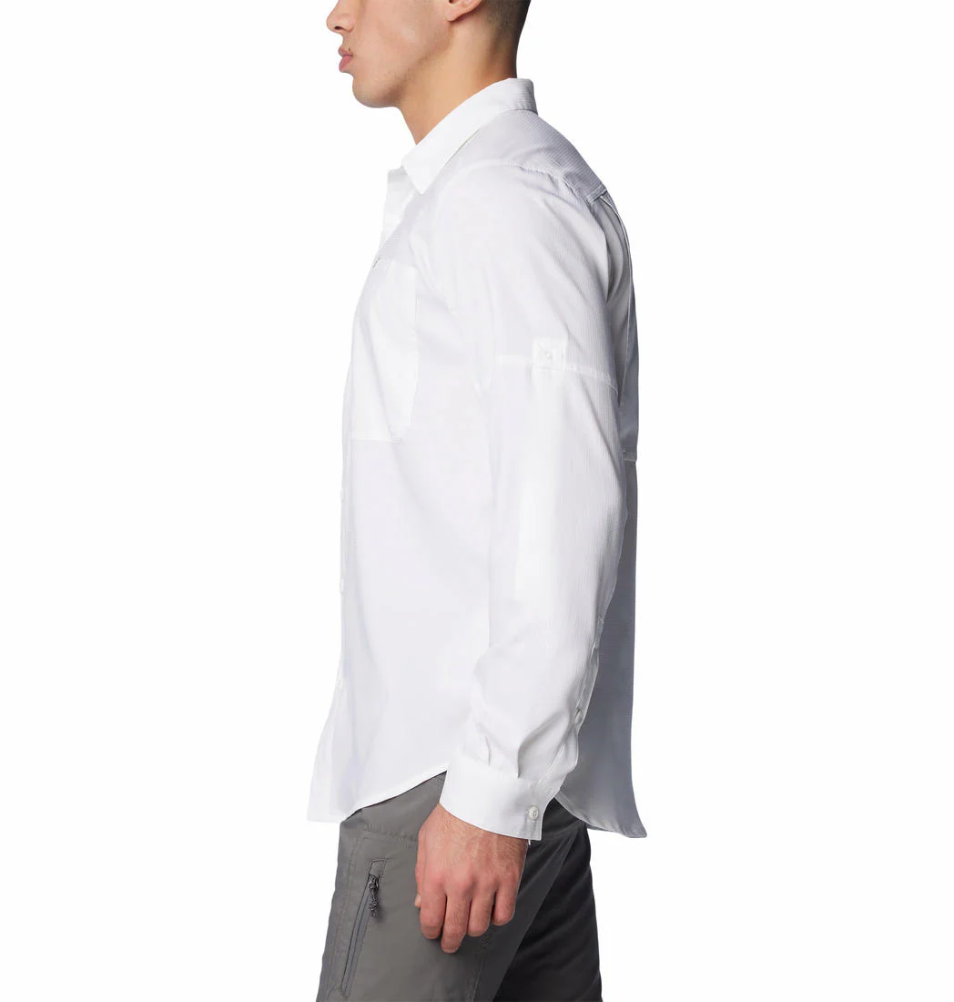Columbia Men White Silver Ridge Utility Lite Long Sleeve (Sun Protection) - Image 5