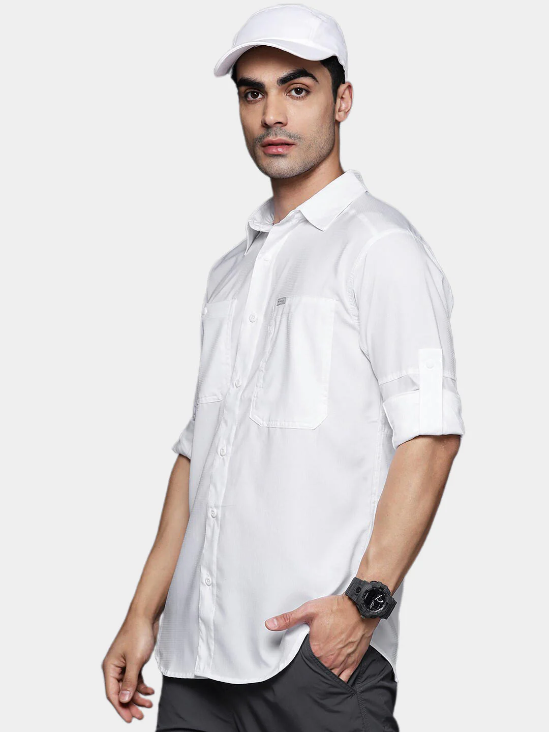 Columbia Men White Silver Ridge Utility Lite Long Sleeve (Sun Protection) - Image 11