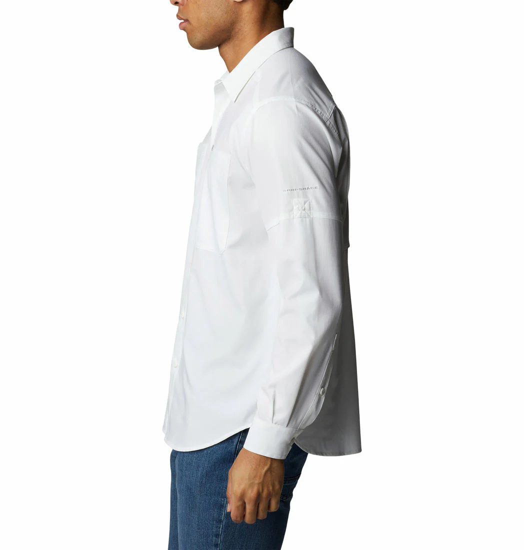Columbia Men White Silver Ridge Utility Lite Long Sleeve (Sun Protection) - Image 2