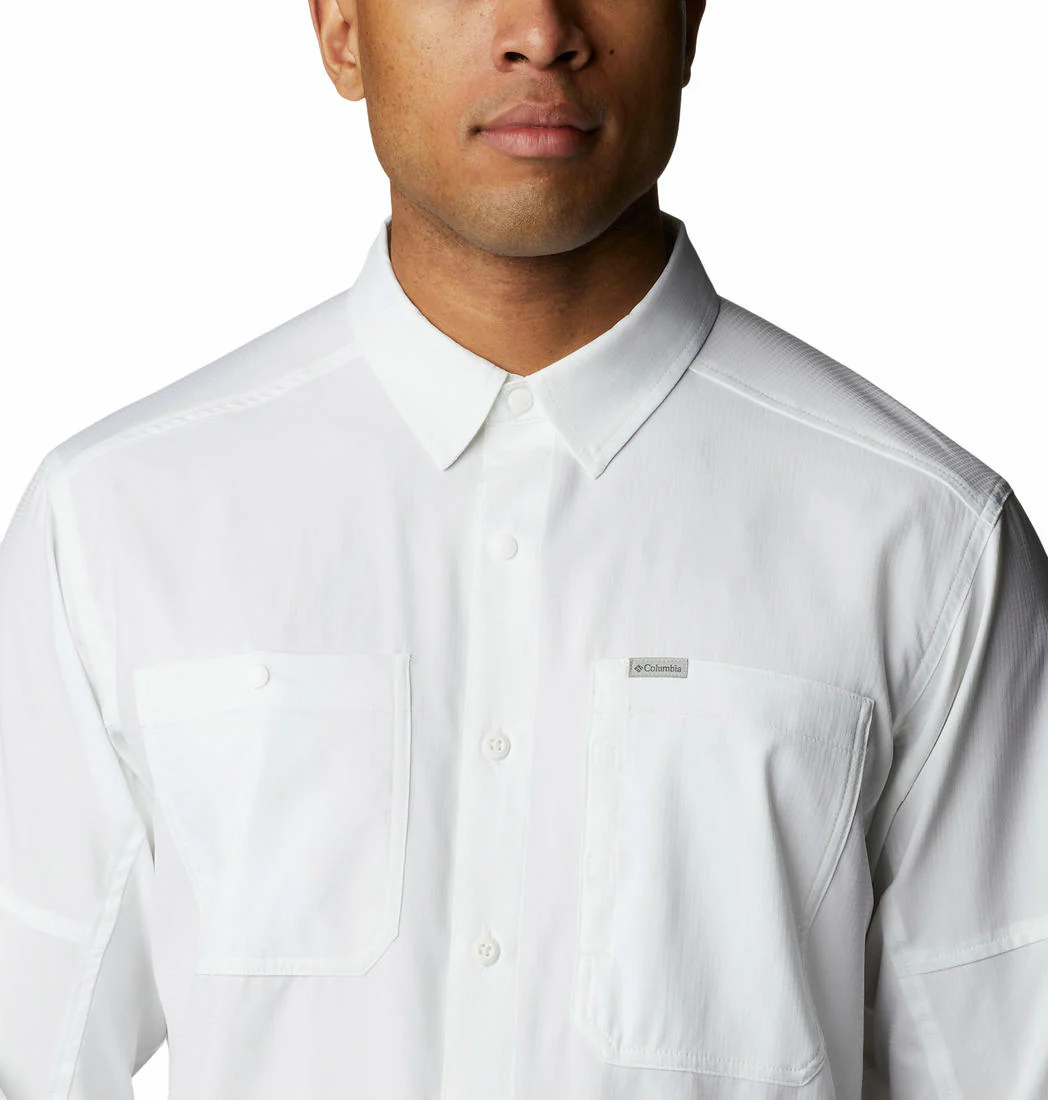 Columbia Men White Silver Ridge Utility Lite Long Sleeve (Sun Protection) - Image 4