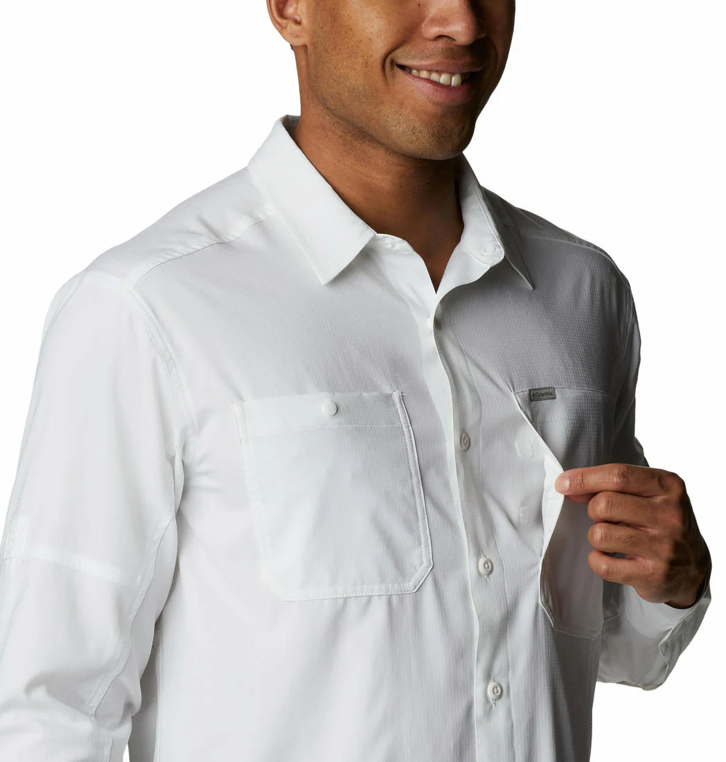 Columbia Men White Silver Ridge Utility Lite Long Sleeve (Sun Protection) - Image 6