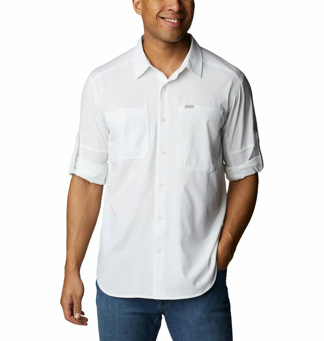 Columbia Men White Silver Ridge Utility Lite Long Sleeve (Sun Protection) - Image 7