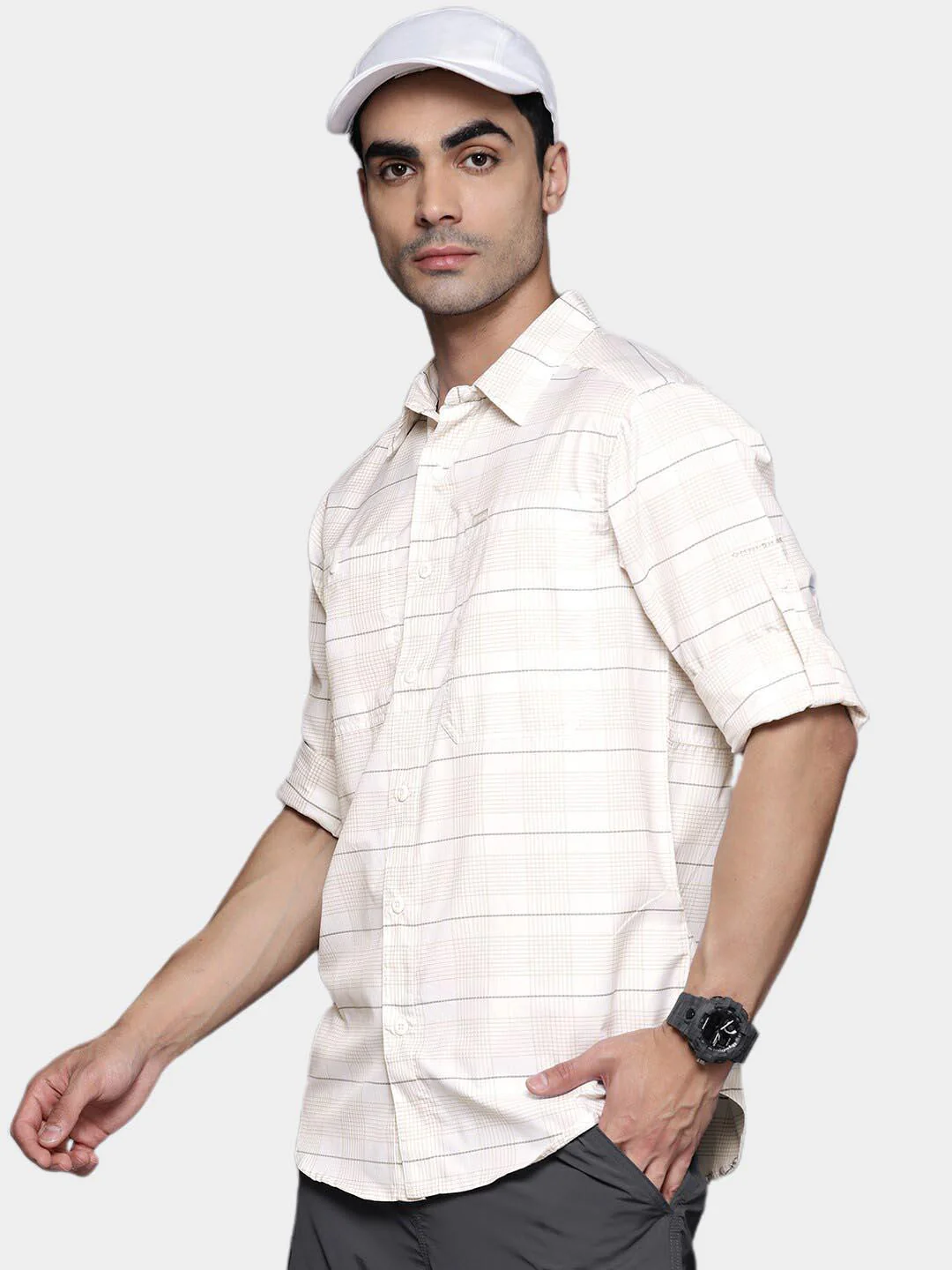 Columbia Men White Silver Ridge Utility Lite Plaid LS (Sun Protection) - Image 11