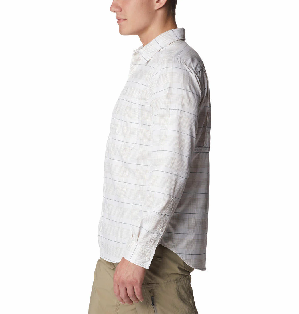 Columbia Men White Silver Ridge Utility Lite Plaid LS (Sun Protection) - Image 2