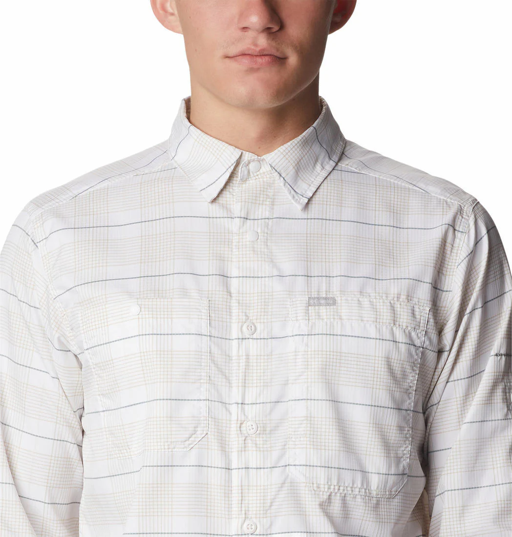 Columbia Men White Silver Ridge Utility Lite Plaid LS (Sun Protection) - Image 4
