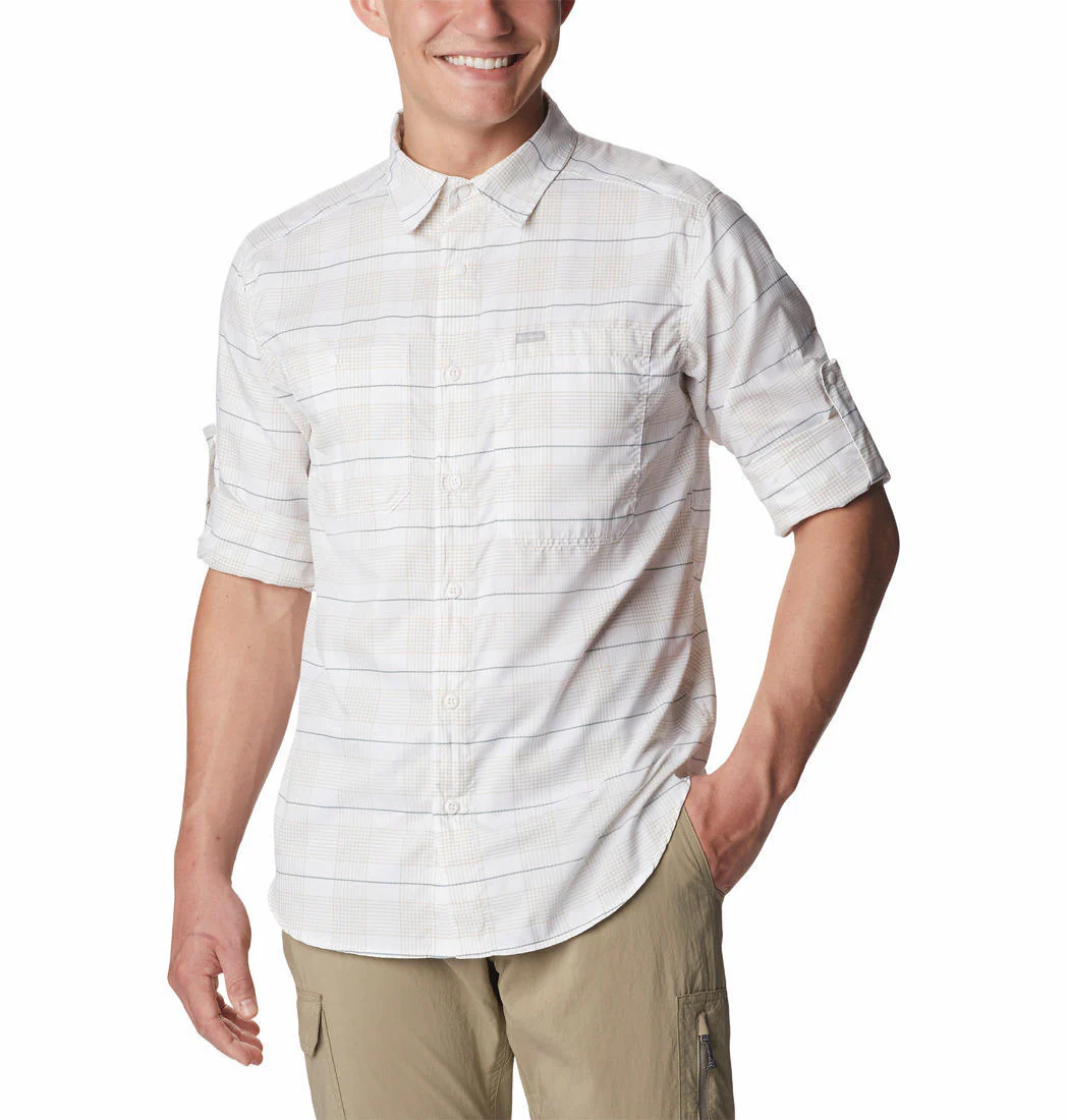 Columbia Men White Silver Ridge Utility Lite Plaid LS (Sun Protection) - Image 6