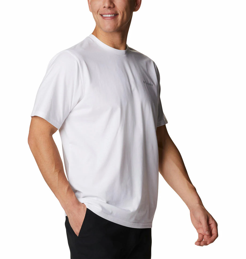 Columbia Men White Mens Sun Trek Short Sleeve Tee (Sun Protection) - Image 2