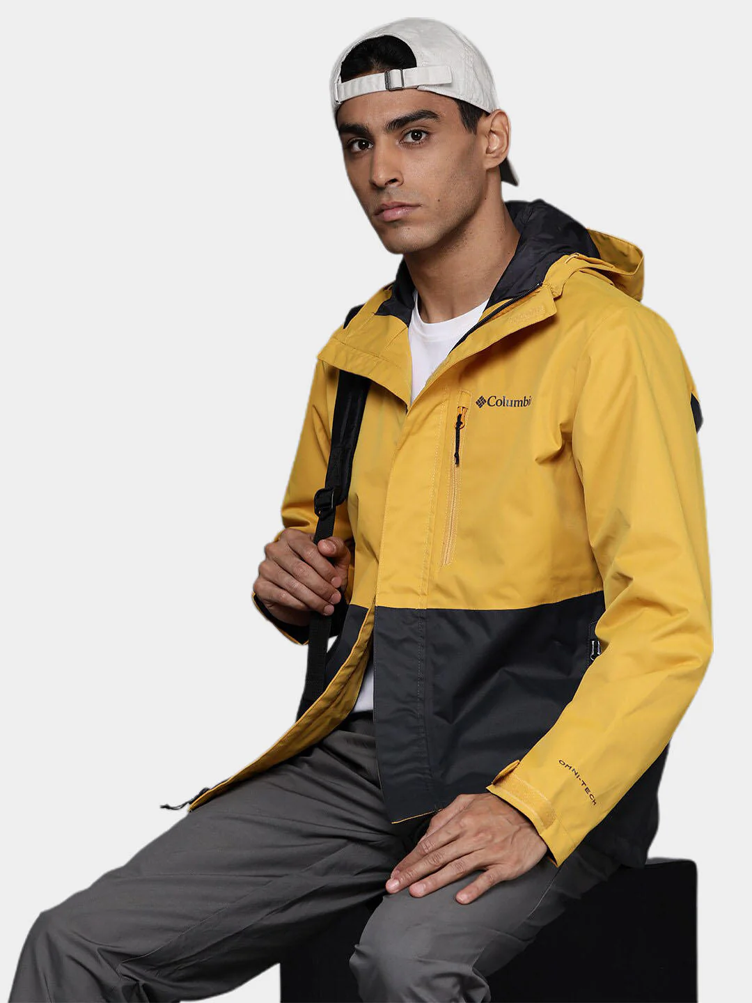 Columbia Men Yellow Hikebound Jacket Waterproof - Image 9