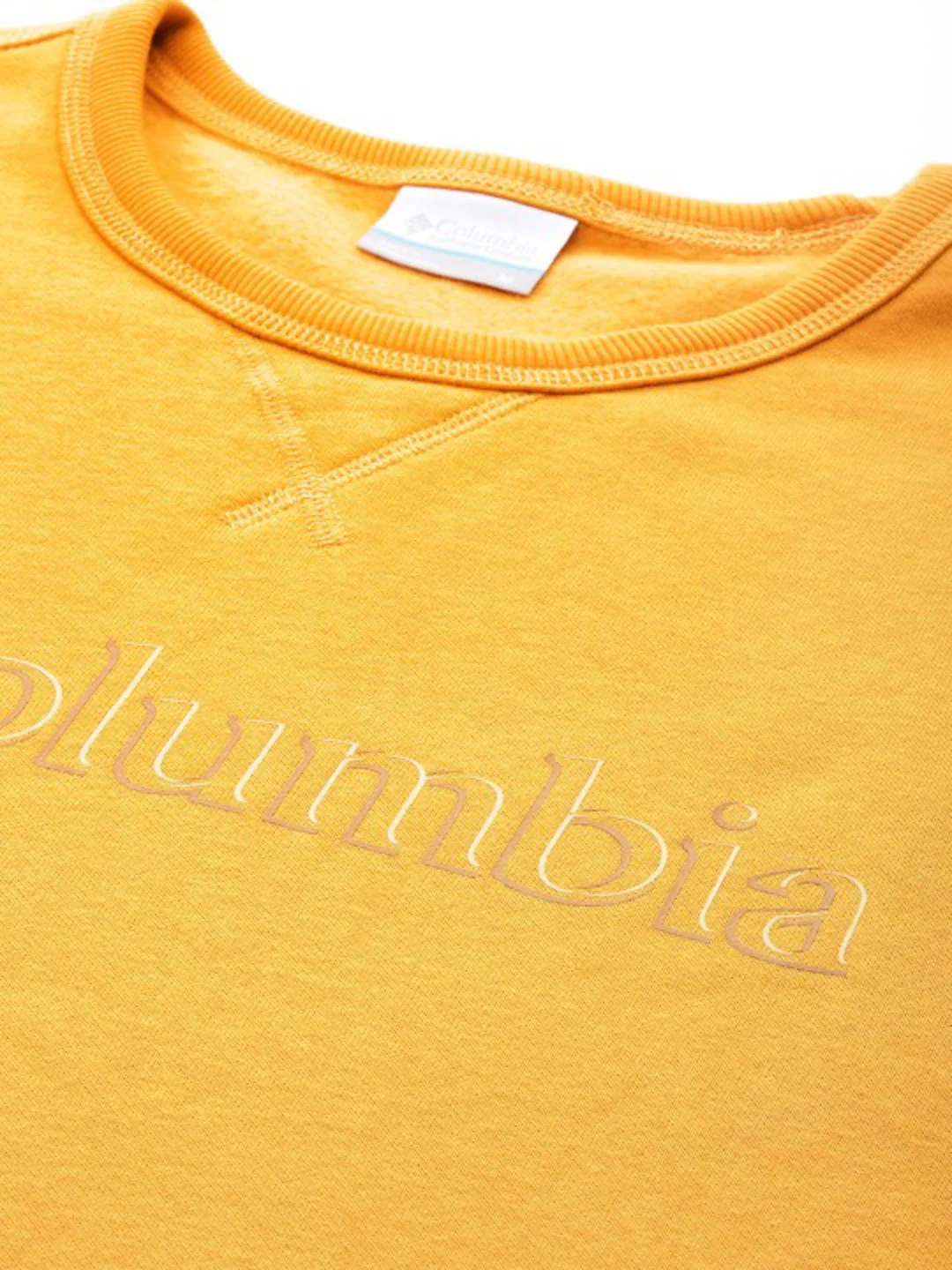 Columbia Men Yellow M Columbia Logo Fleece Crew (Sun Protection) - Image 5