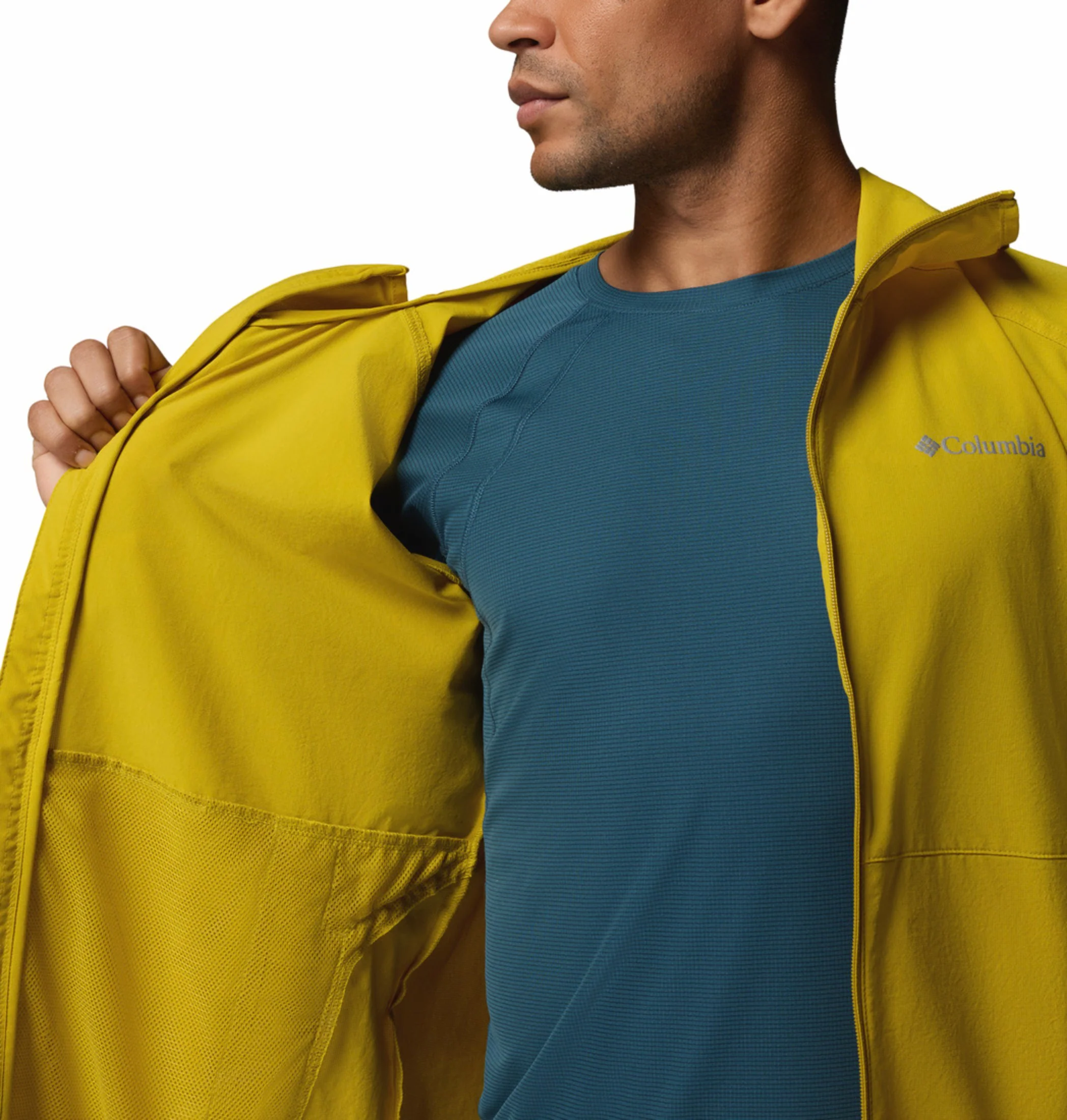 Columbia Men Yellow Omni-Shield Trailborne Windbreaker - Image 7