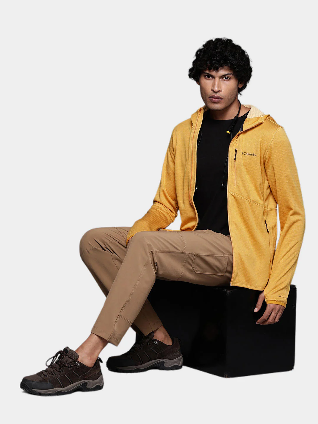 Columbia Men Yellow Park View Fleece Full Zip Hoodie - Image 11