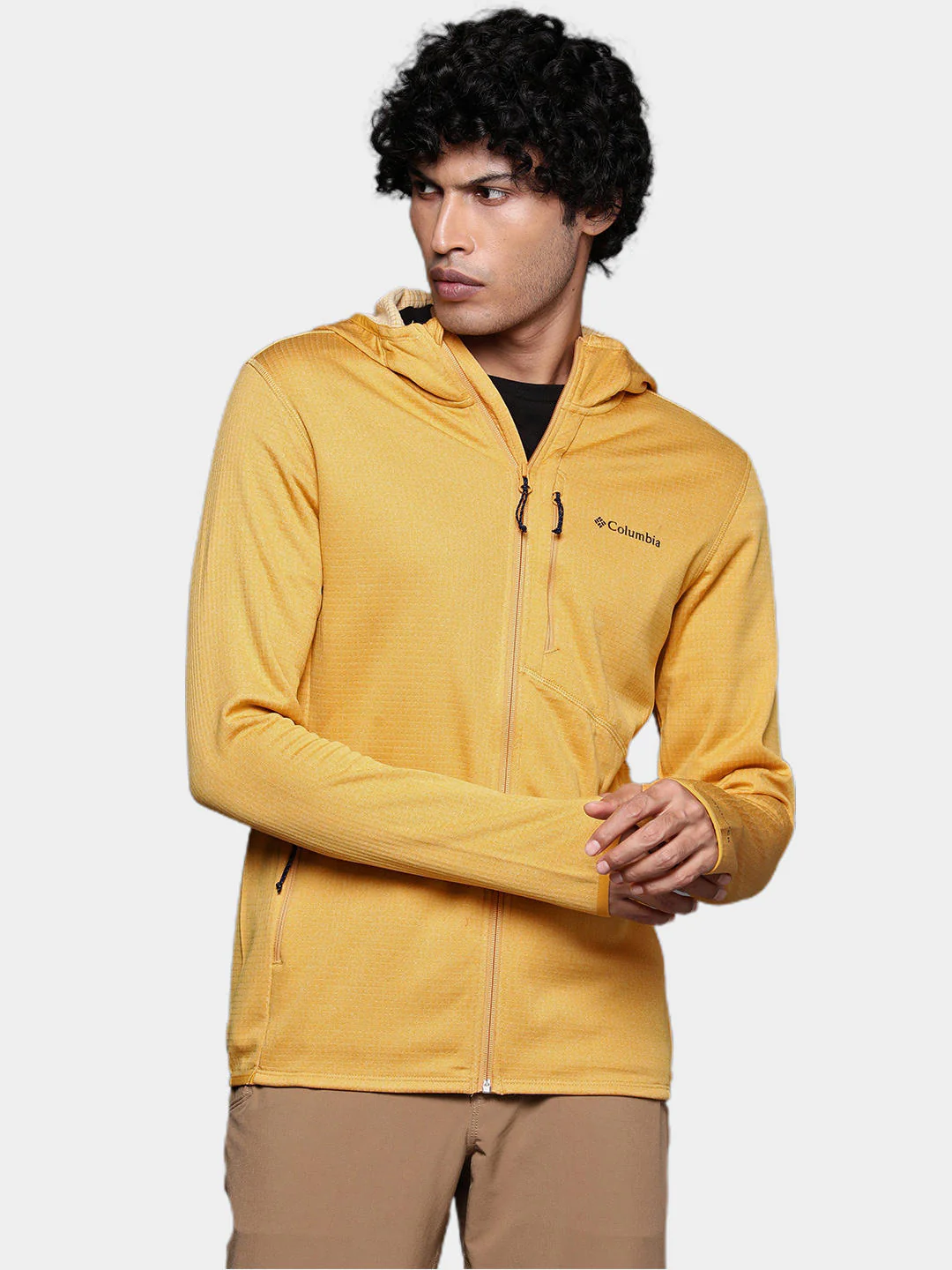 Columbia Men Yellow Park View Fleece Full Zip Hoodie - Image 12