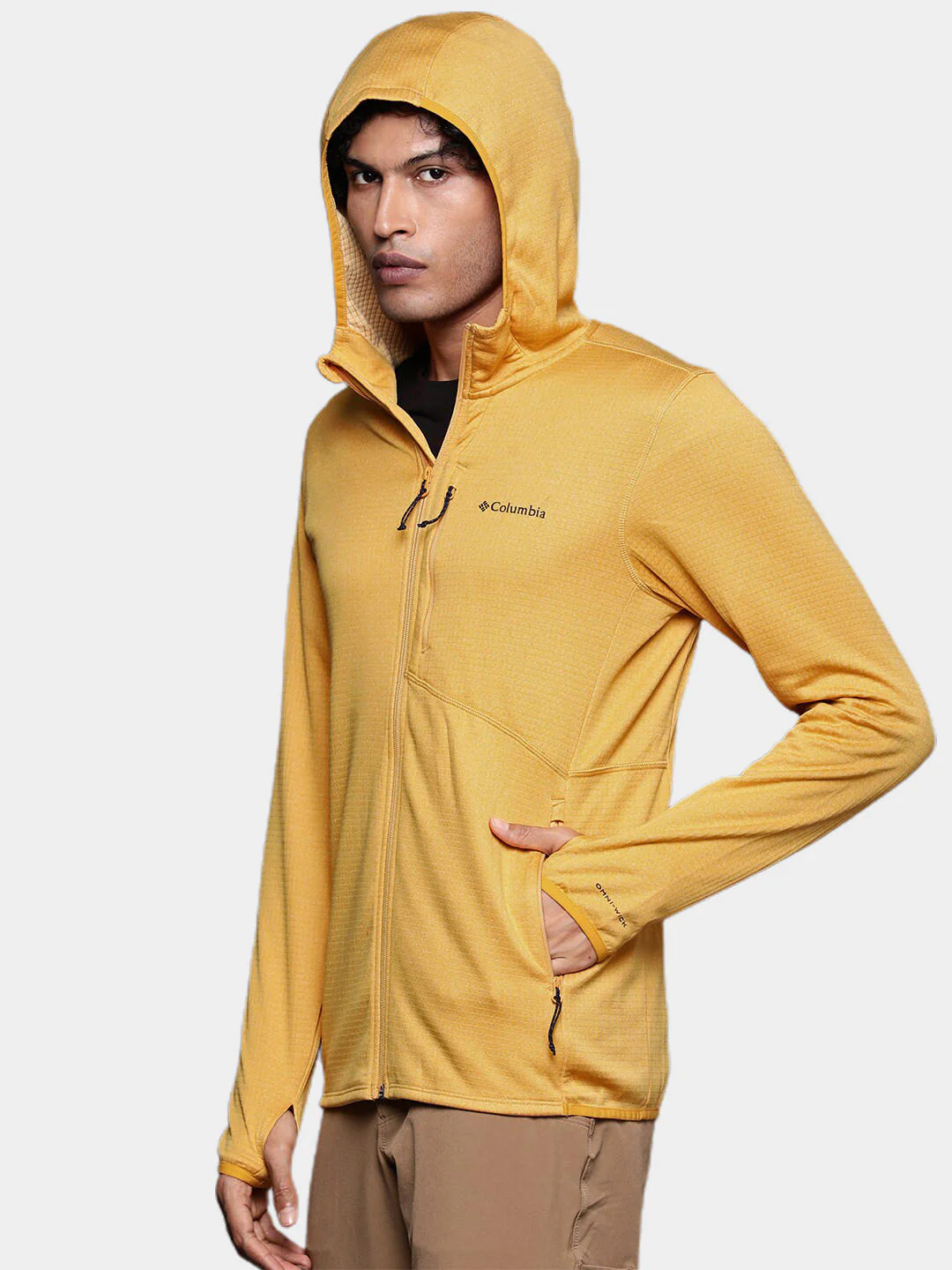 Columbia Men Yellow Park View Fleece Full Zip Hoodie - Image 14