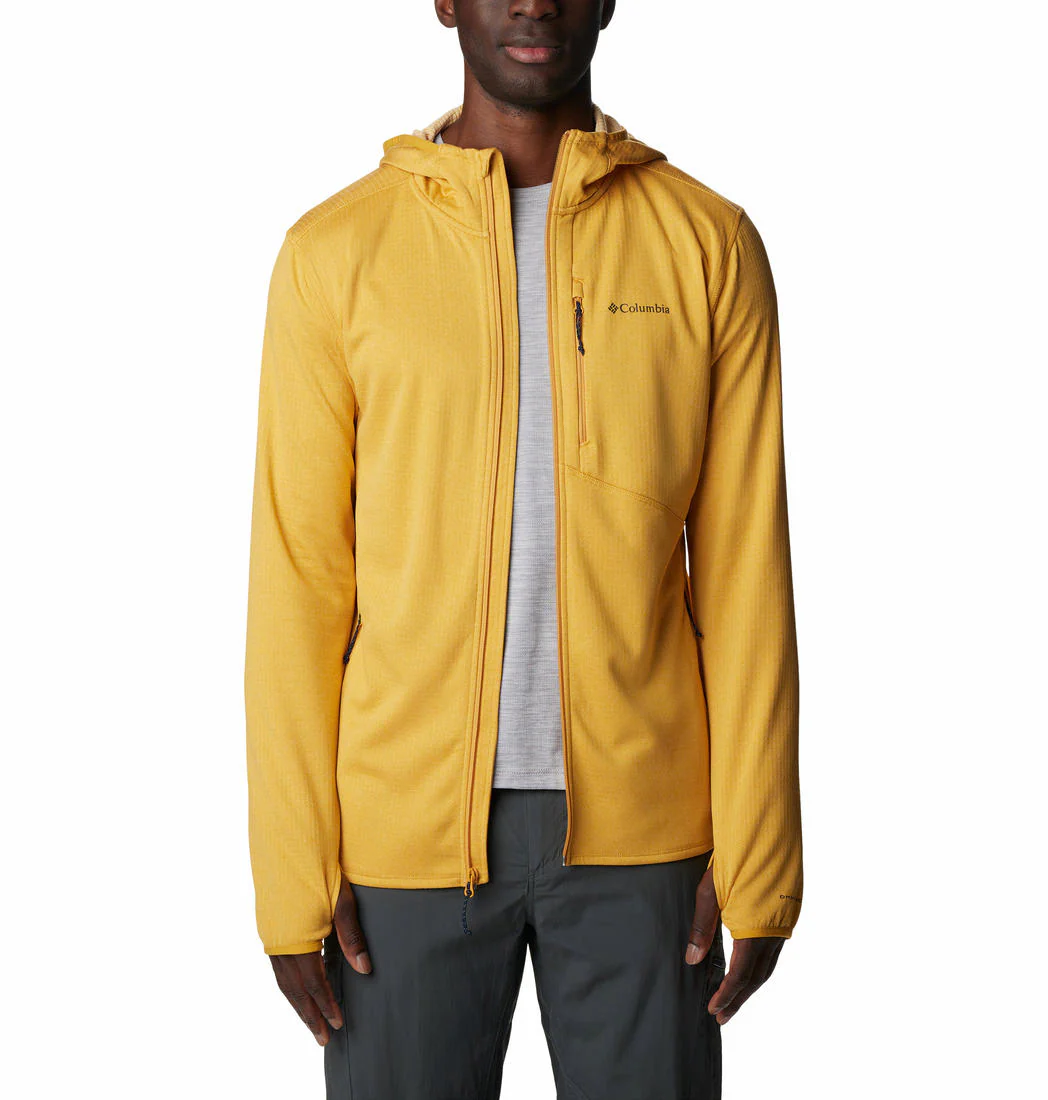 Columbia Men Yellow Park View Fleece Full Zip Hoodie - Image 2