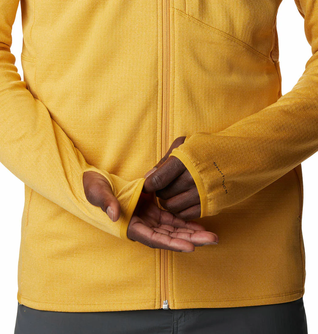 Columbia Men Yellow Park View Fleece Full Zip Hoodie - Image 3