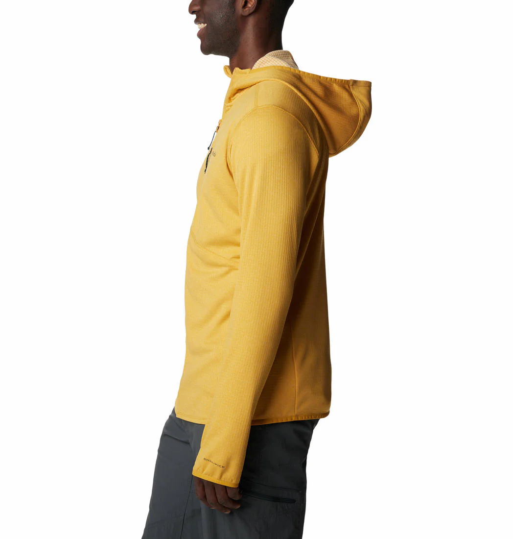 Columbia Men Yellow Park View Fleece Full Zip Hoodie - Image 6