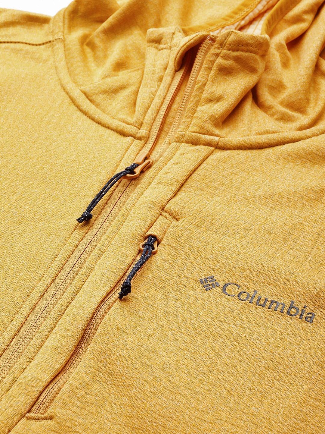 Columbia Men Yellow Park View Fleece Full Zip Hoodie - Image 8