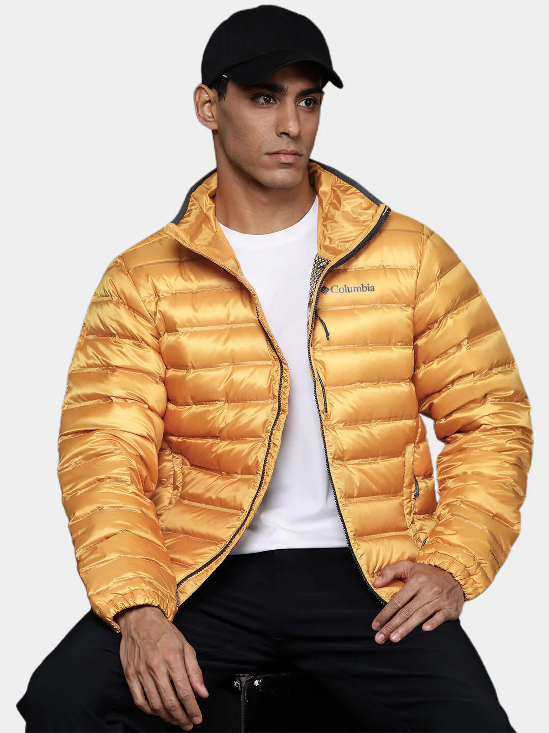 Columbia Men Yellow Pebble Peak Down Jacket - Image 9