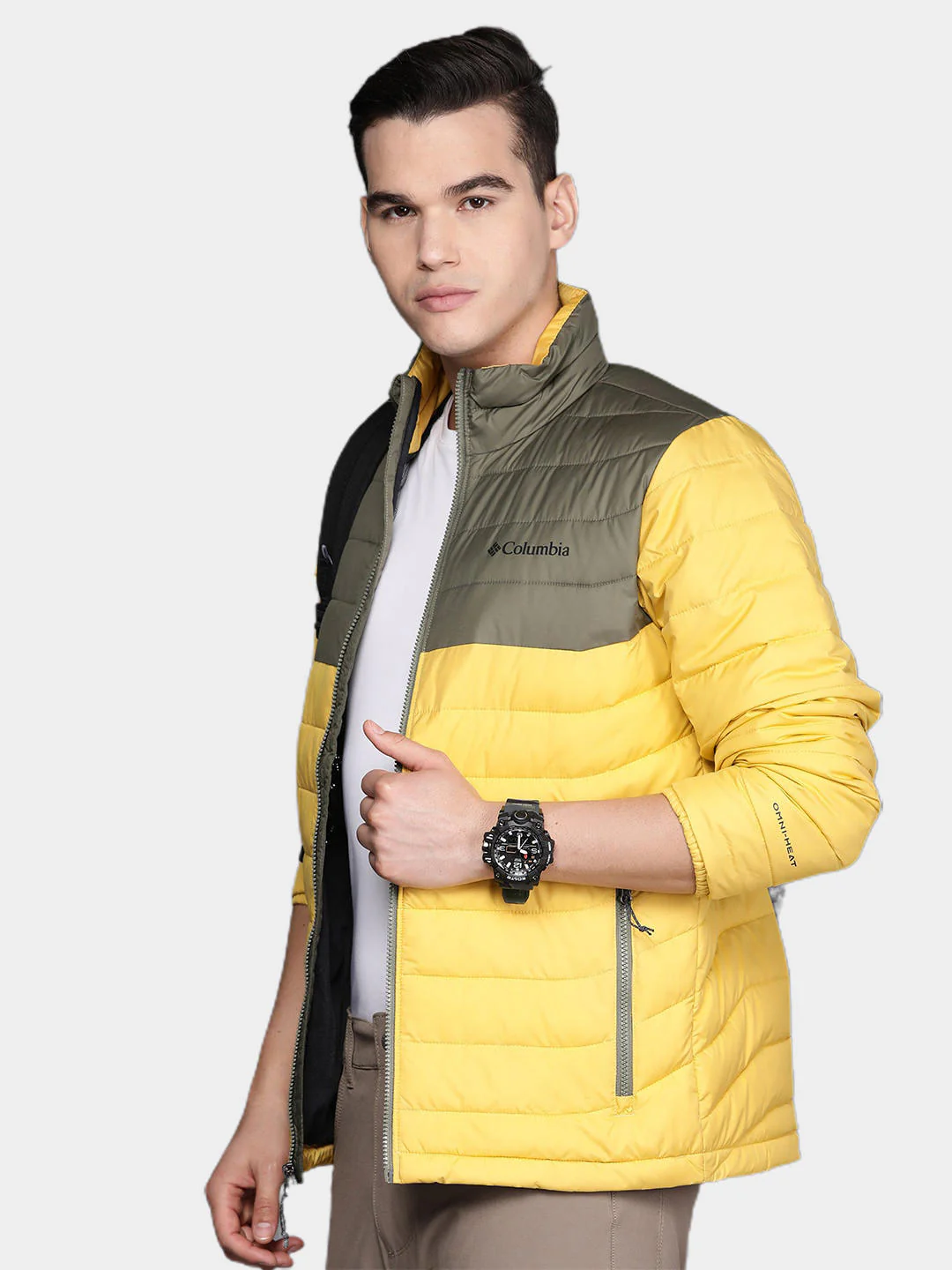 Columbia Men Yellow Powder Lite Jacket - Image 11