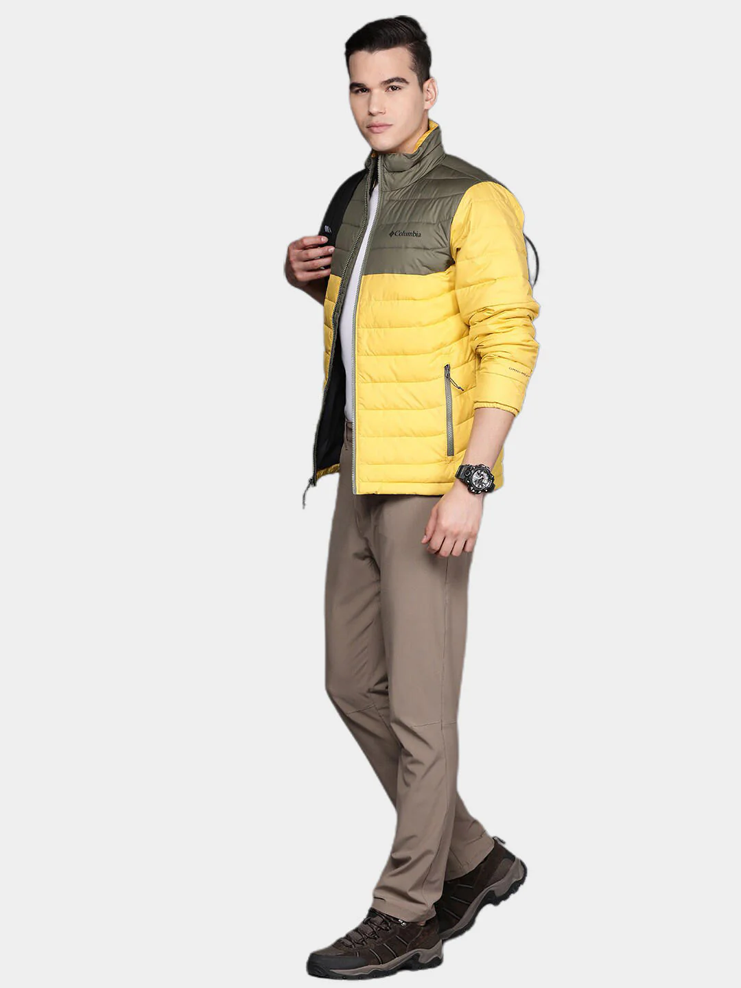 Columbia Men Yellow Powder Lite Jacket - Image 13