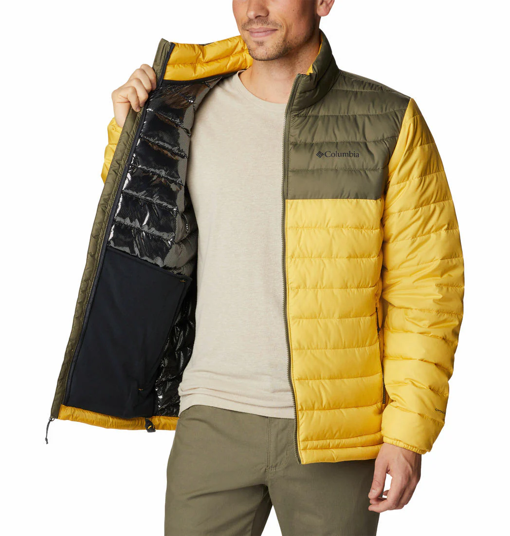 Columbia Men Yellow Powder Lite Jacket - Image 4