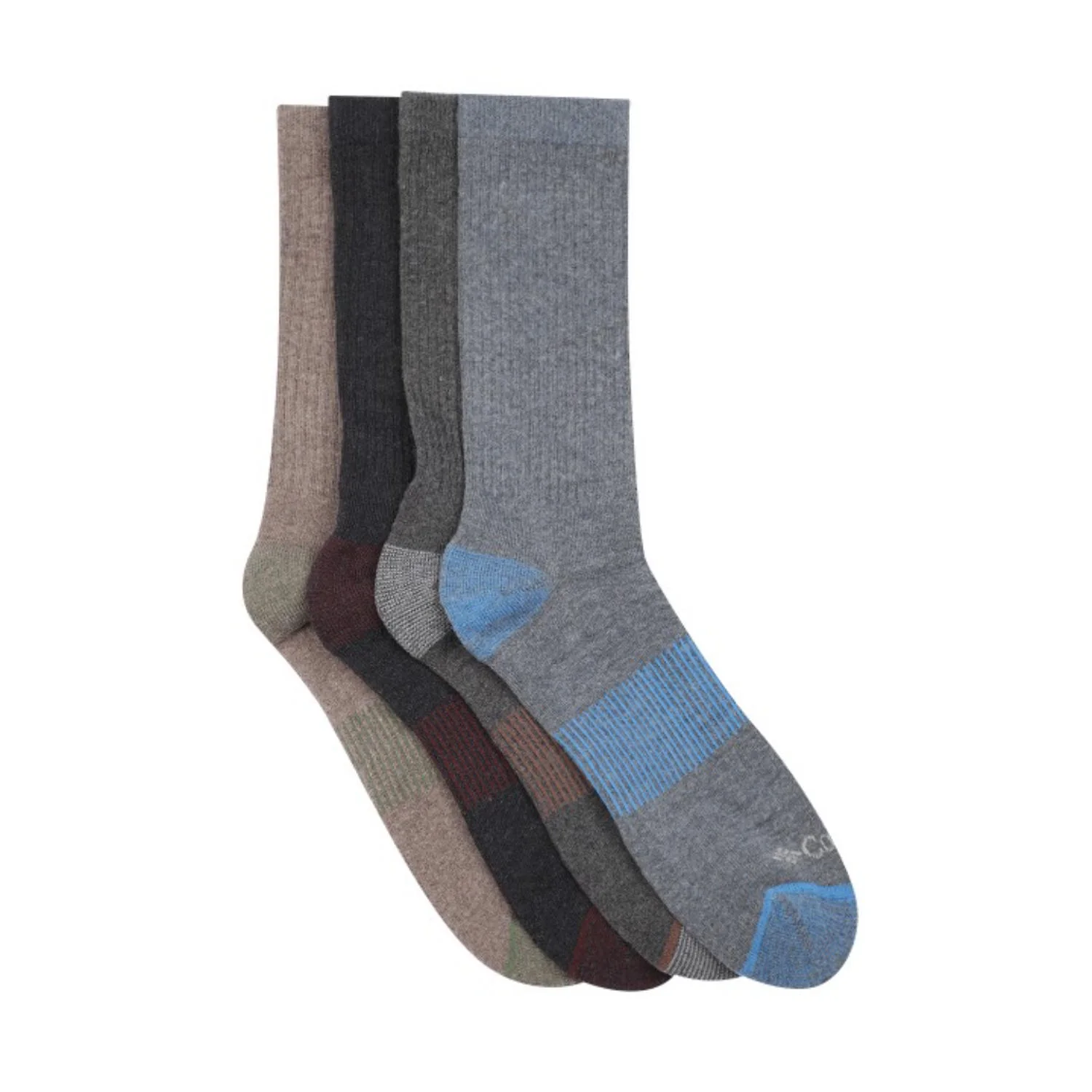 Columbia Men Assorted HEATHER RIB CREW (4 Pair) (Non Returnable)