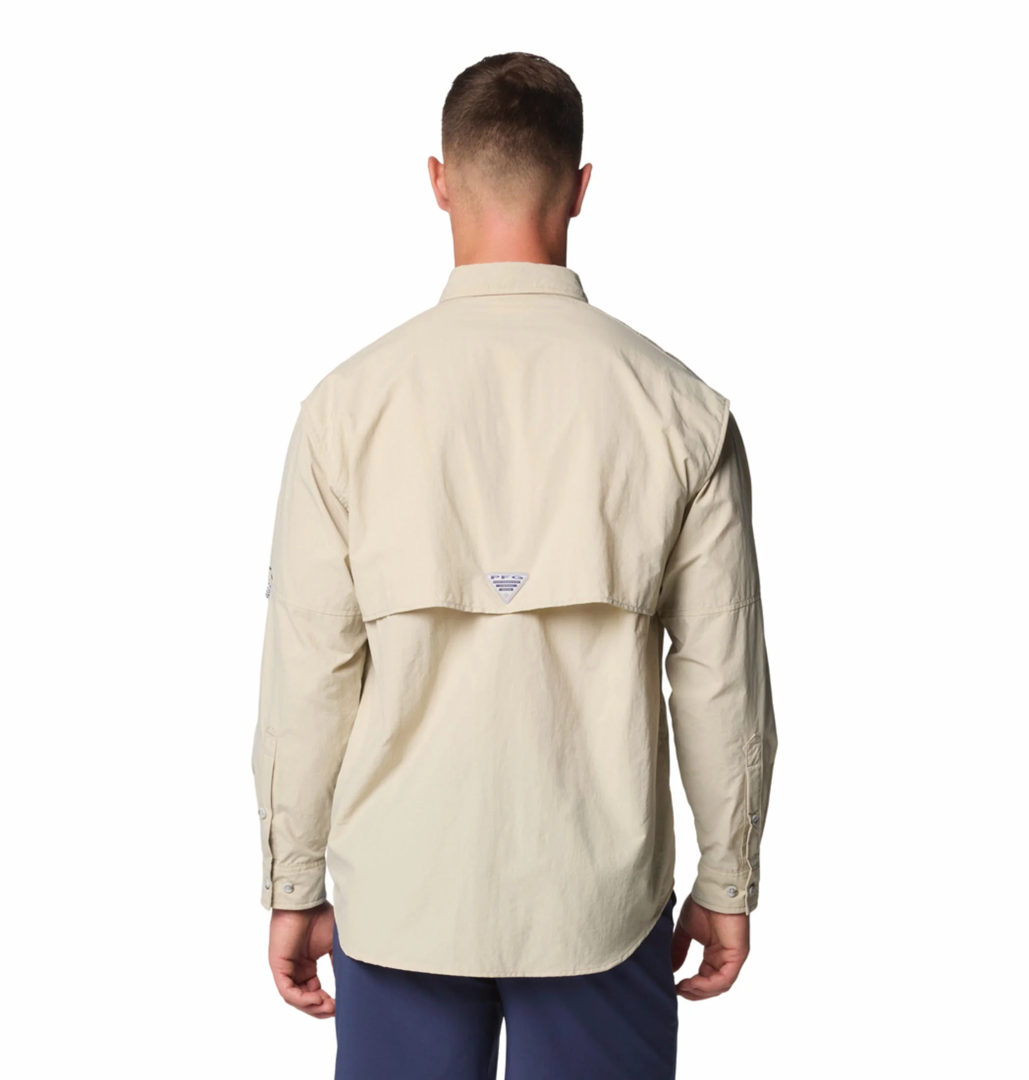 Columbia Men White Bahama II L/S Shirt (Sun Protection) - Image 5