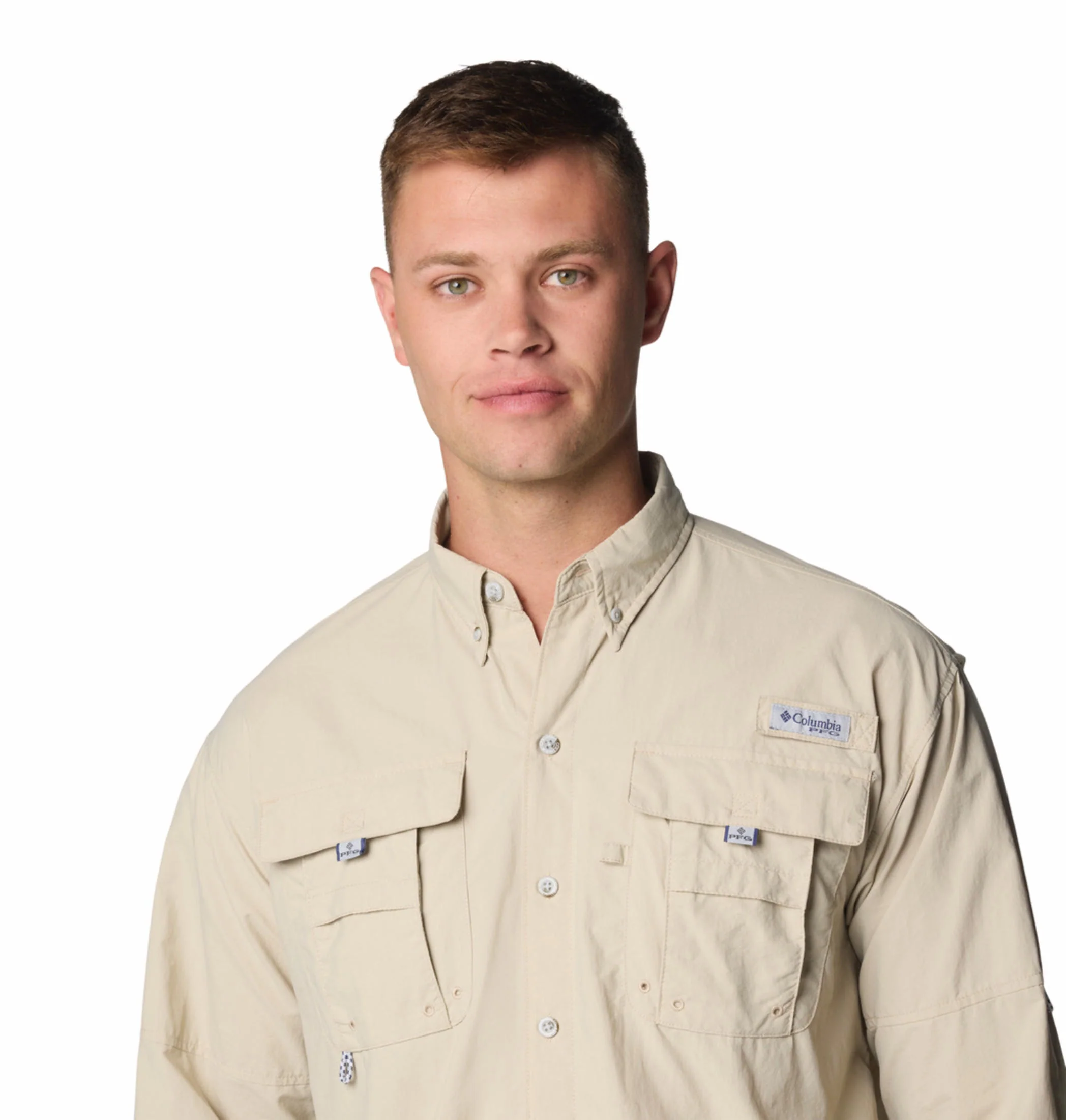 Columbia Men White Bahama II L/S Shirt (Sun Protection) - Image 7
